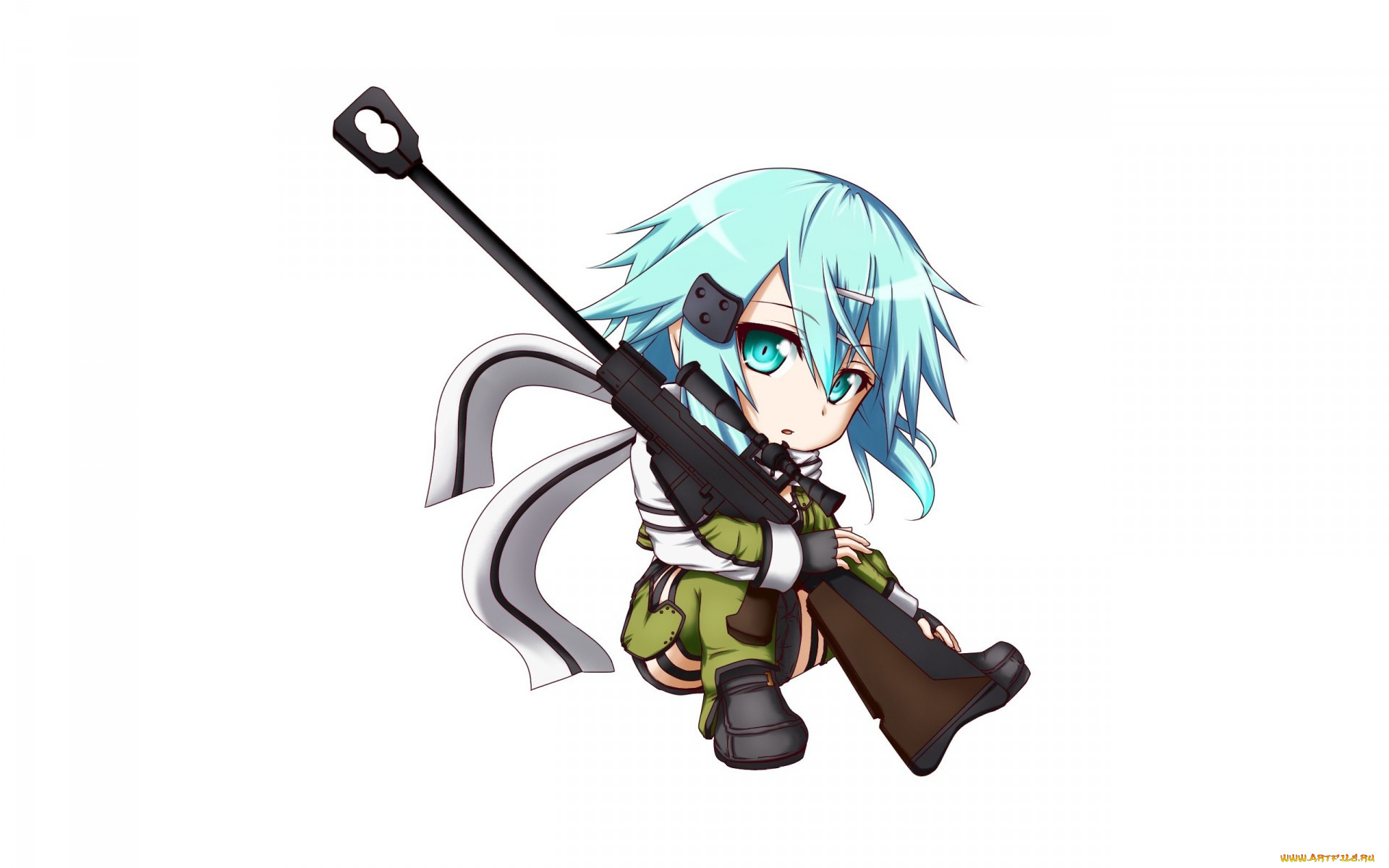 аниме, sword, art, online, sinon, gun, gale, online, сион