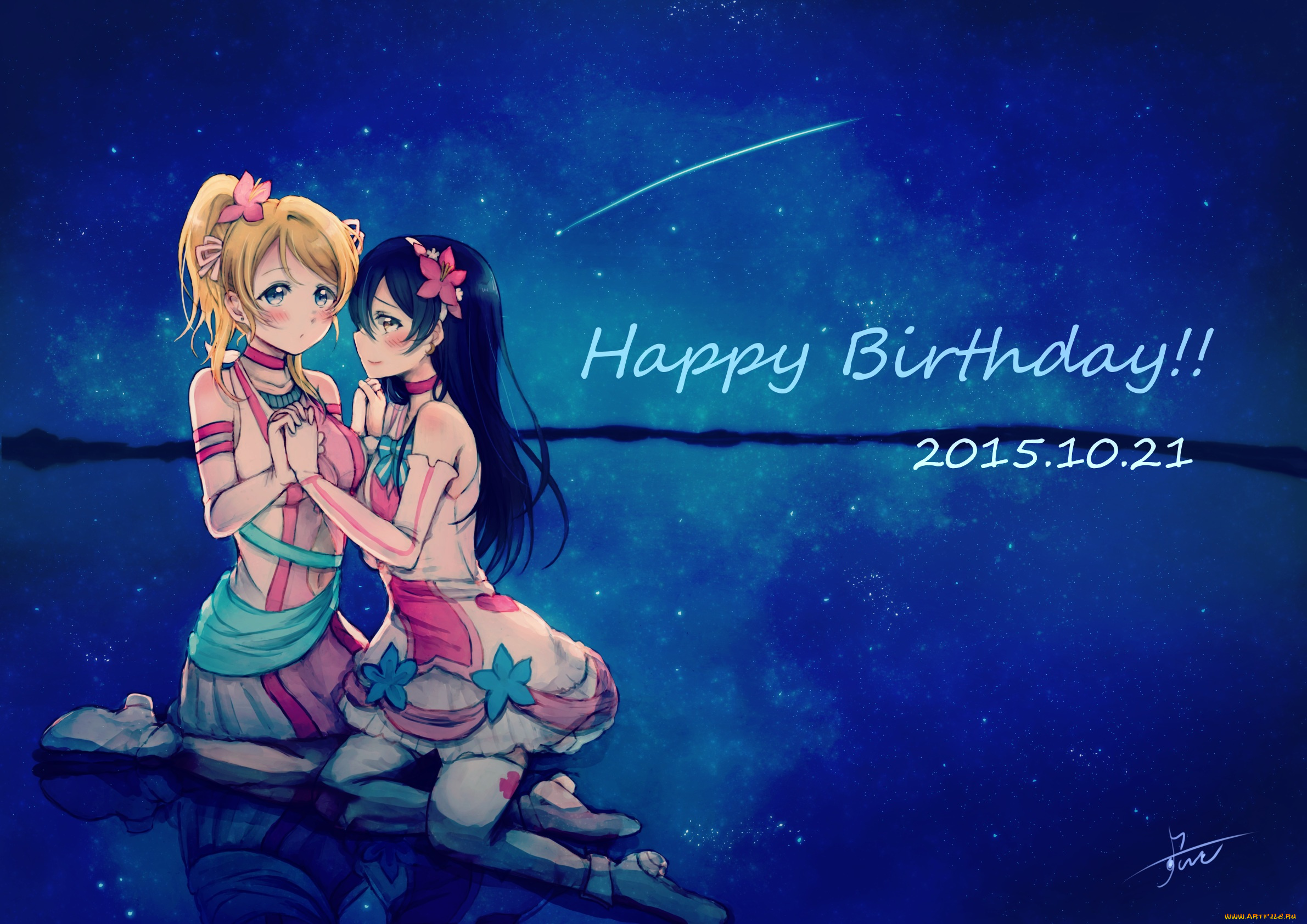 аниме, love, live, , school, idol, project, ayase, eri, love, live, school, idol, project, lilylion26, девушки, арт, sonoda, umi