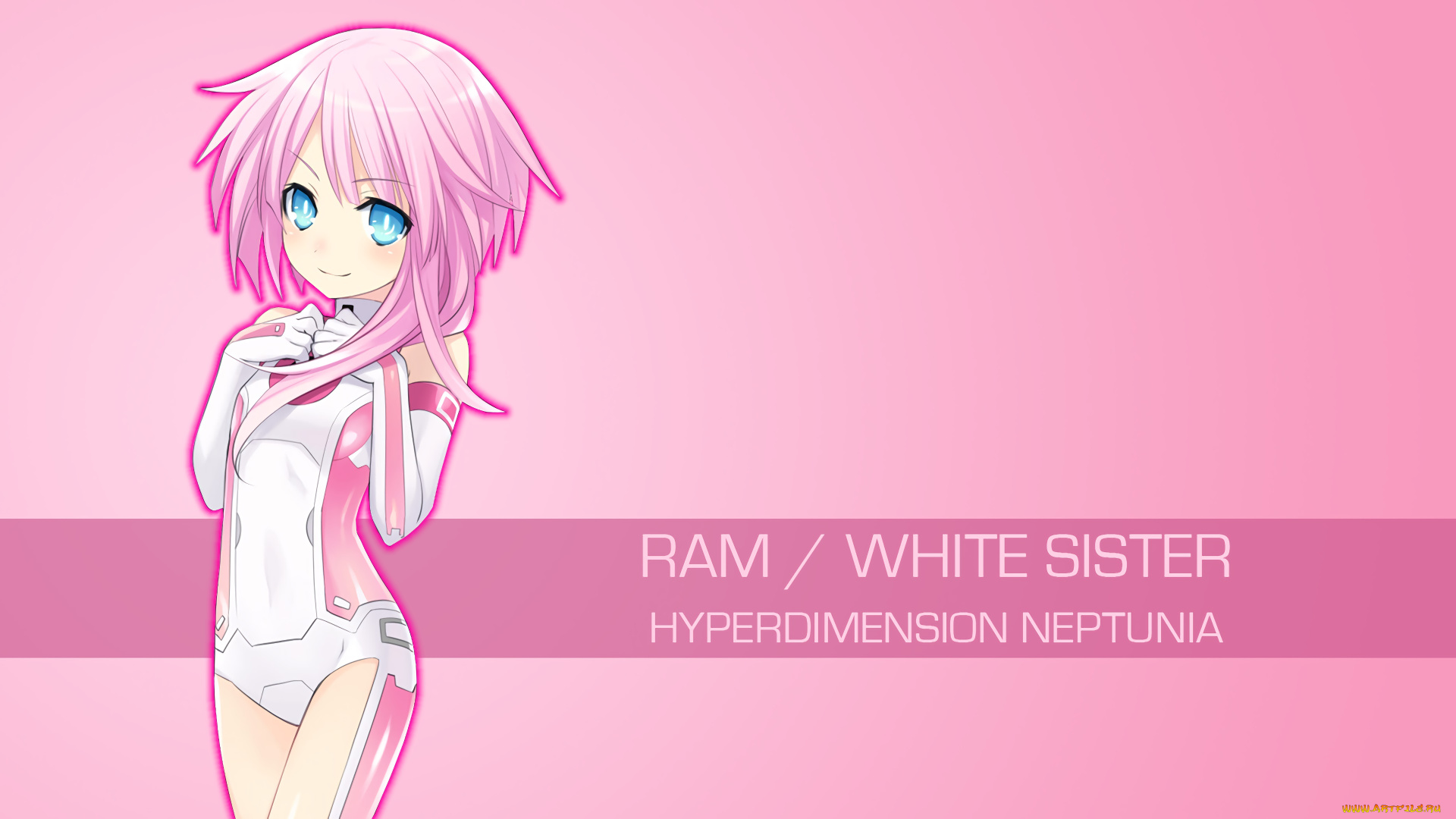 аниме, hyperdimension, neptunia, девушка, фон, взгляд