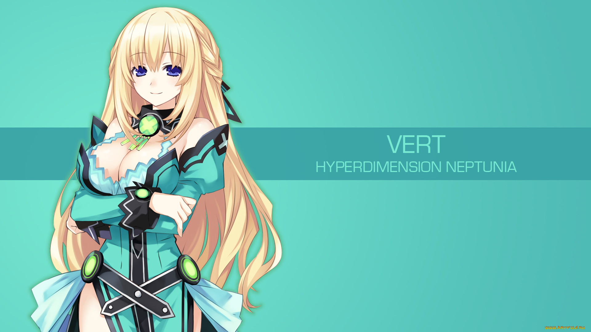 аниме, hyperdimension, neptunia, фон, взгляд, девушка