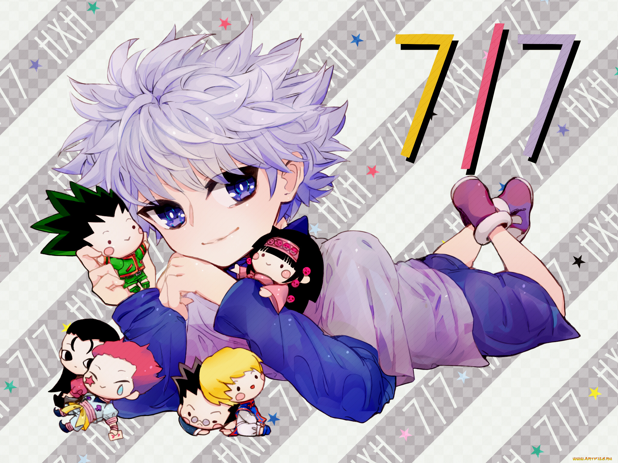 аниме, hunter, x, hunter, killua, zoldyck