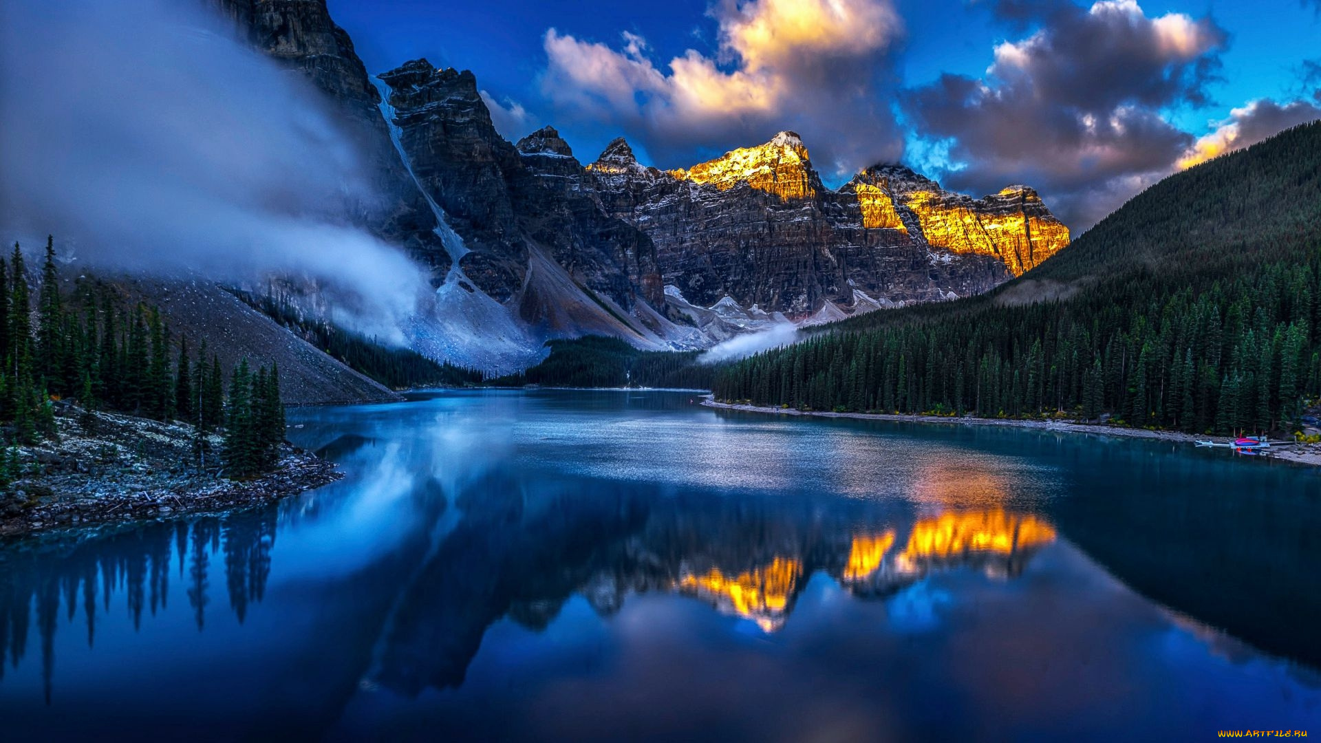 moraine, lake, alberta, canada, природа, реки, озера, moraine, lake