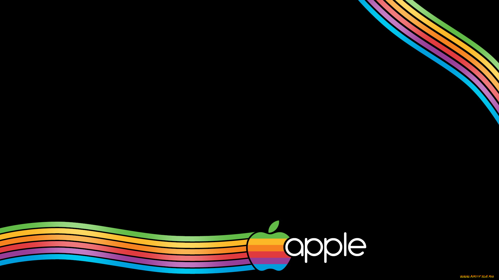 компьютеры, apple, цвета, яблоко, фон, линии