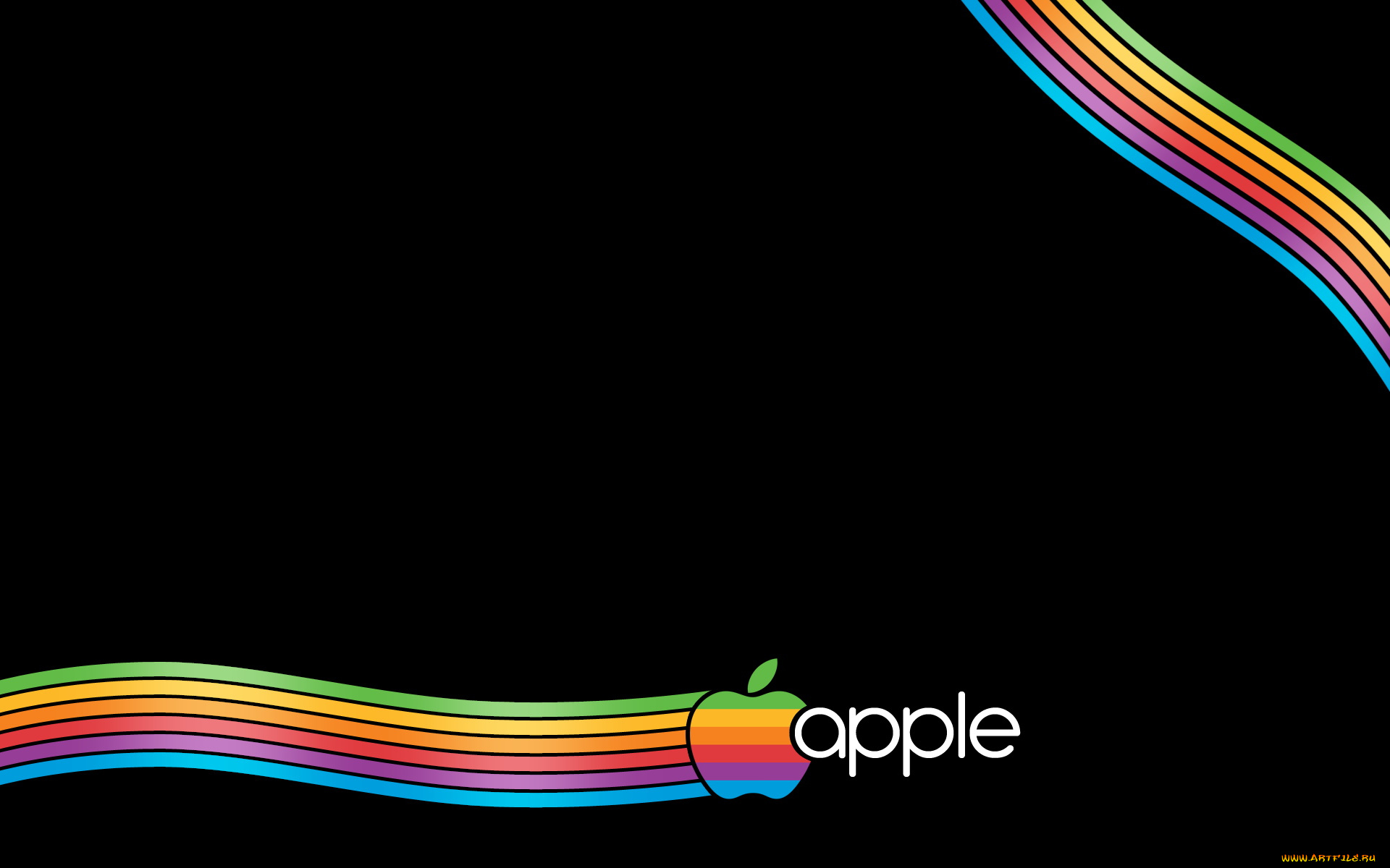 компьютеры, apple, цвета, яблоко, фон, линии
