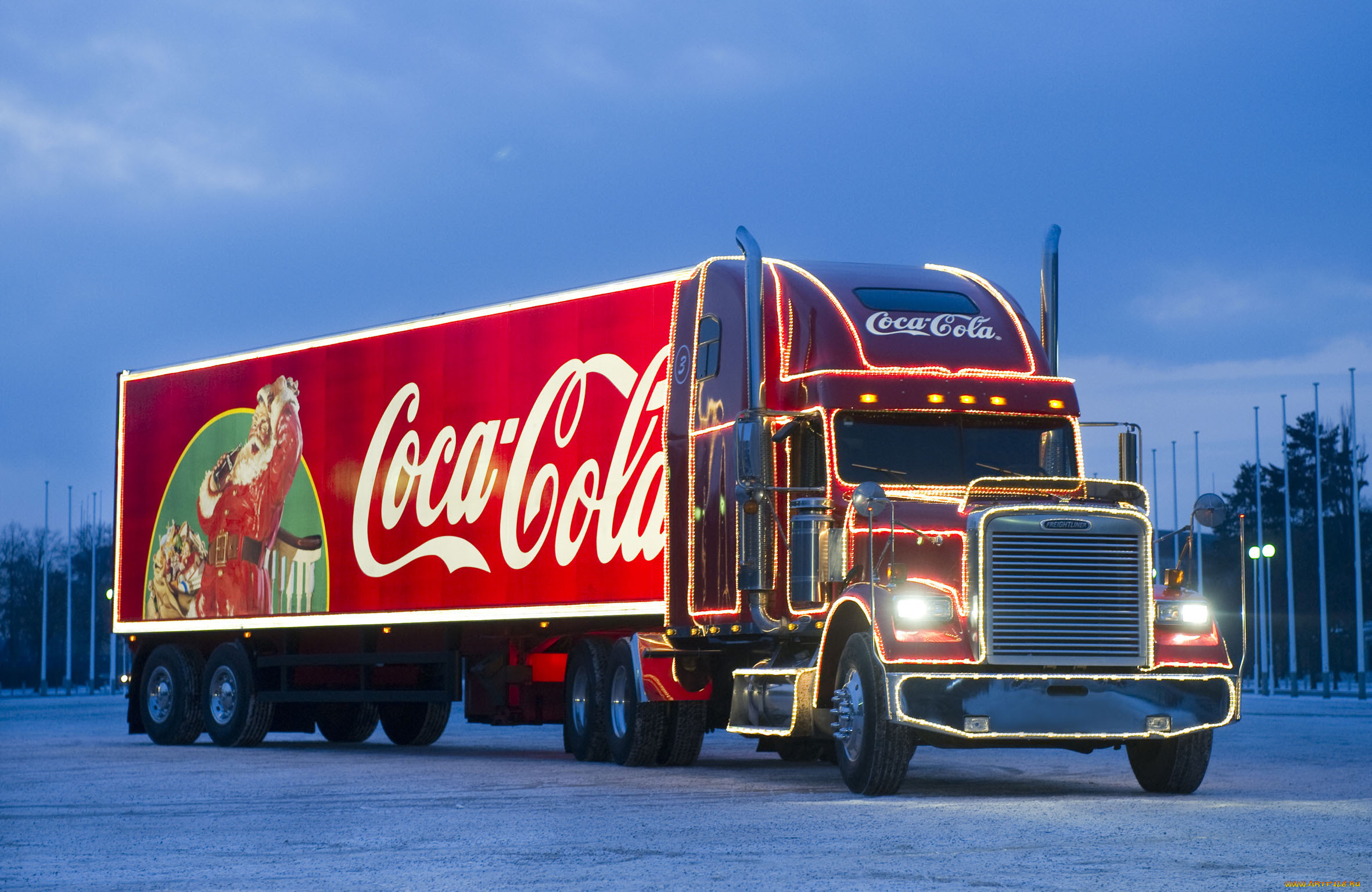 freightliner, автомобили, christmas, truck, coca-cola