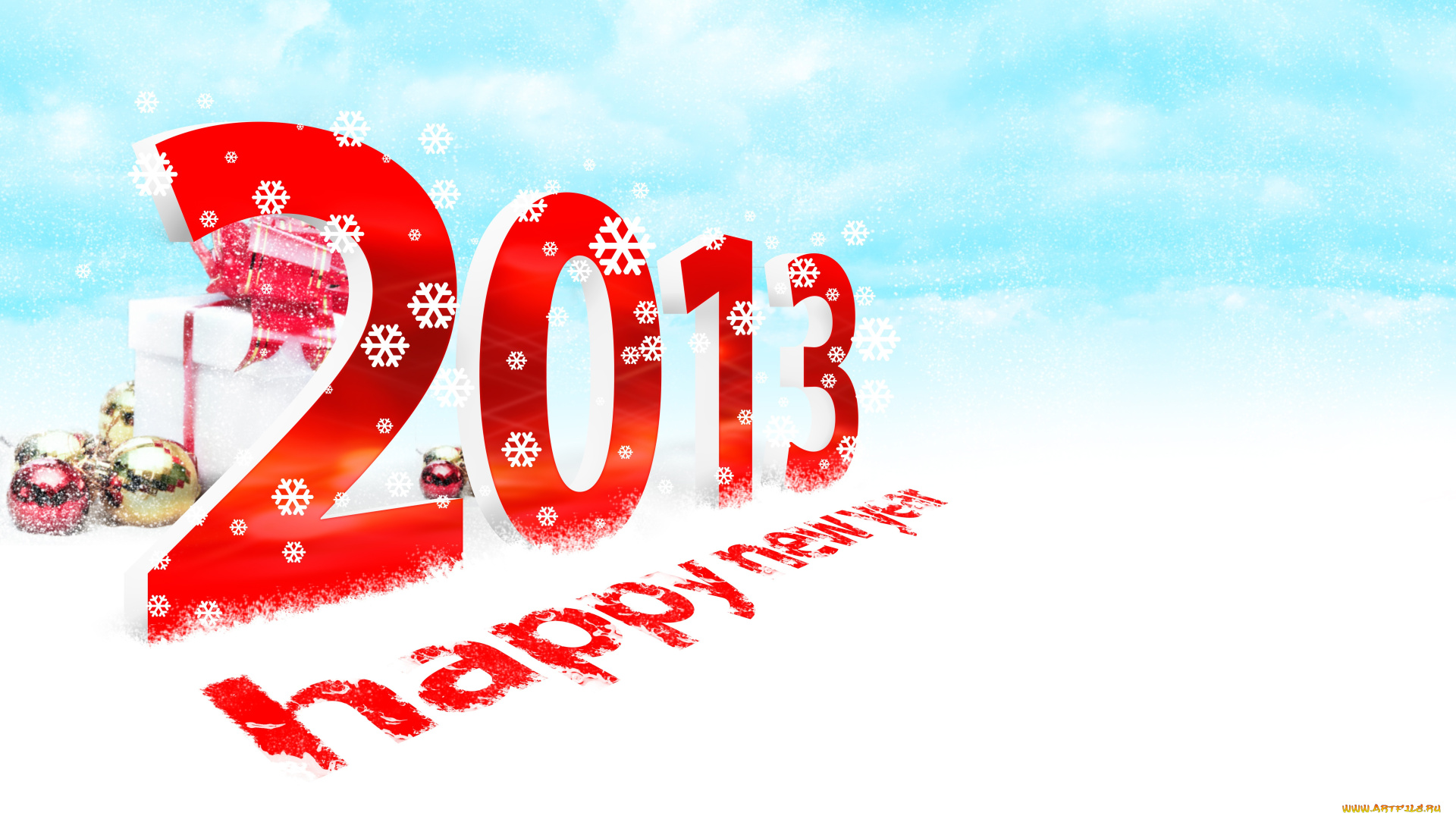 праздничные, векторная, графика, новый, год, 2013