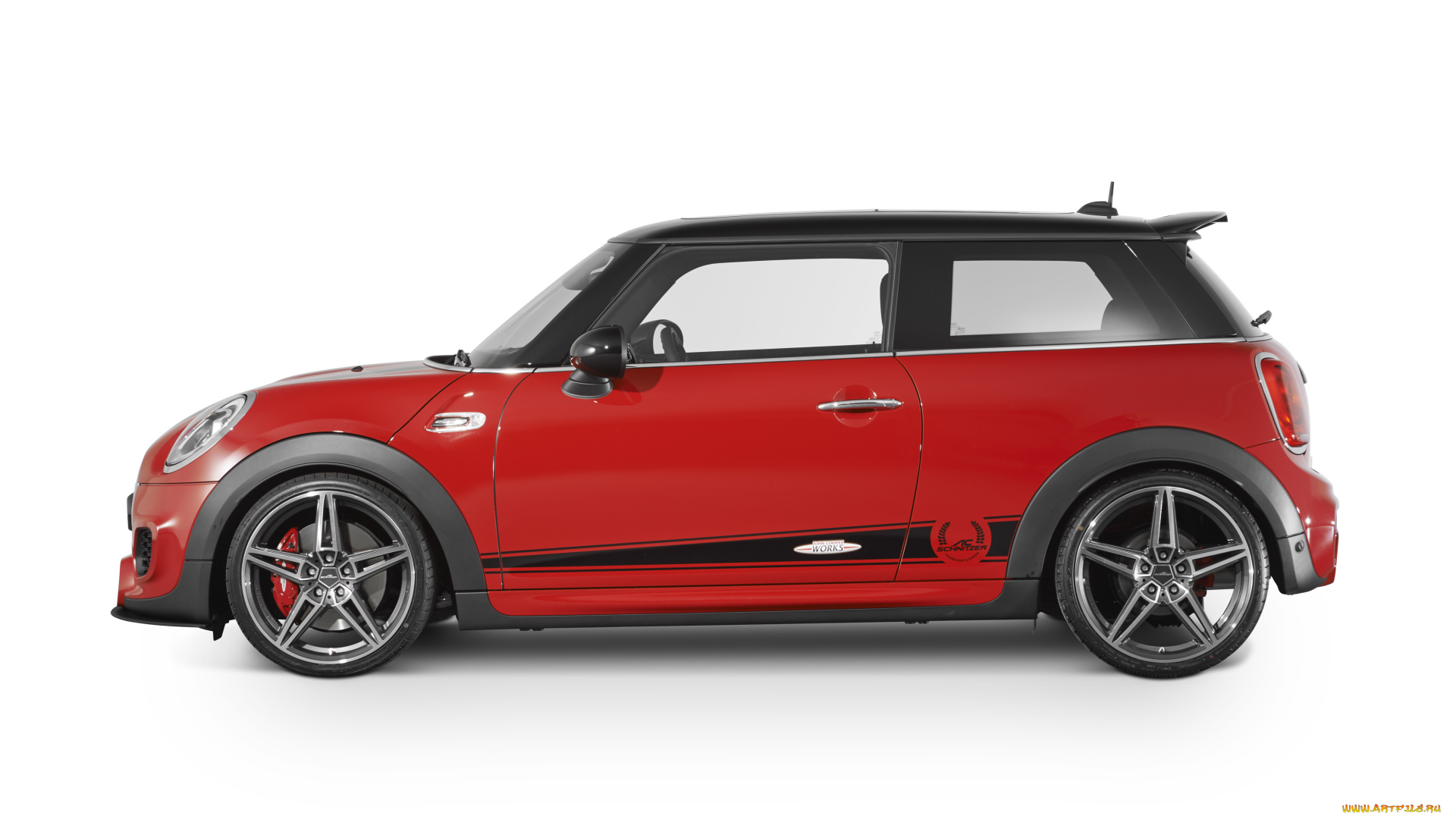 автомобили, mini, красный, f56, works, 2015г, john, cooper, schnitzer, ac