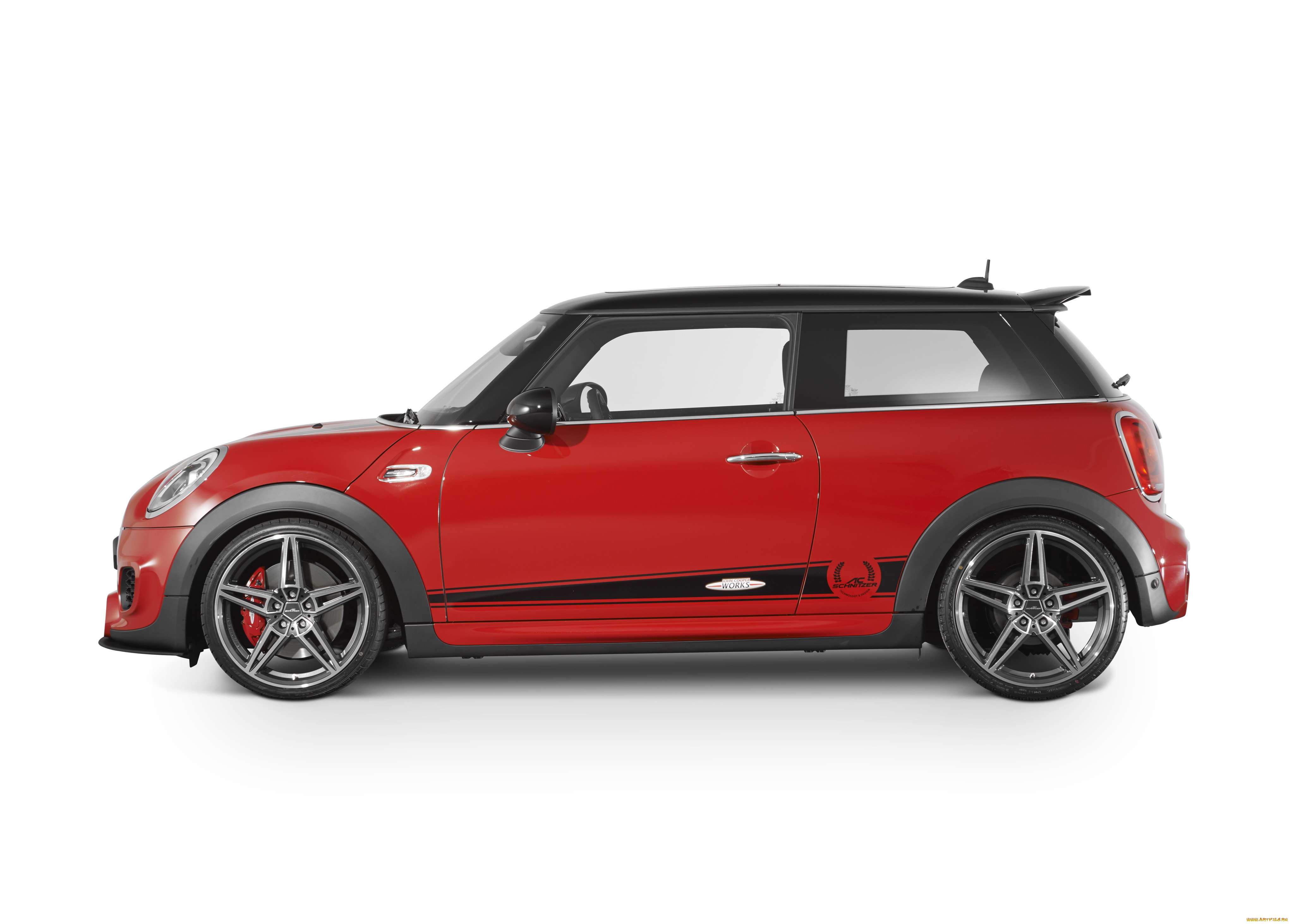 автомобили, mini, красный, f56, works, 2015г, john, cooper, schnitzer, ac