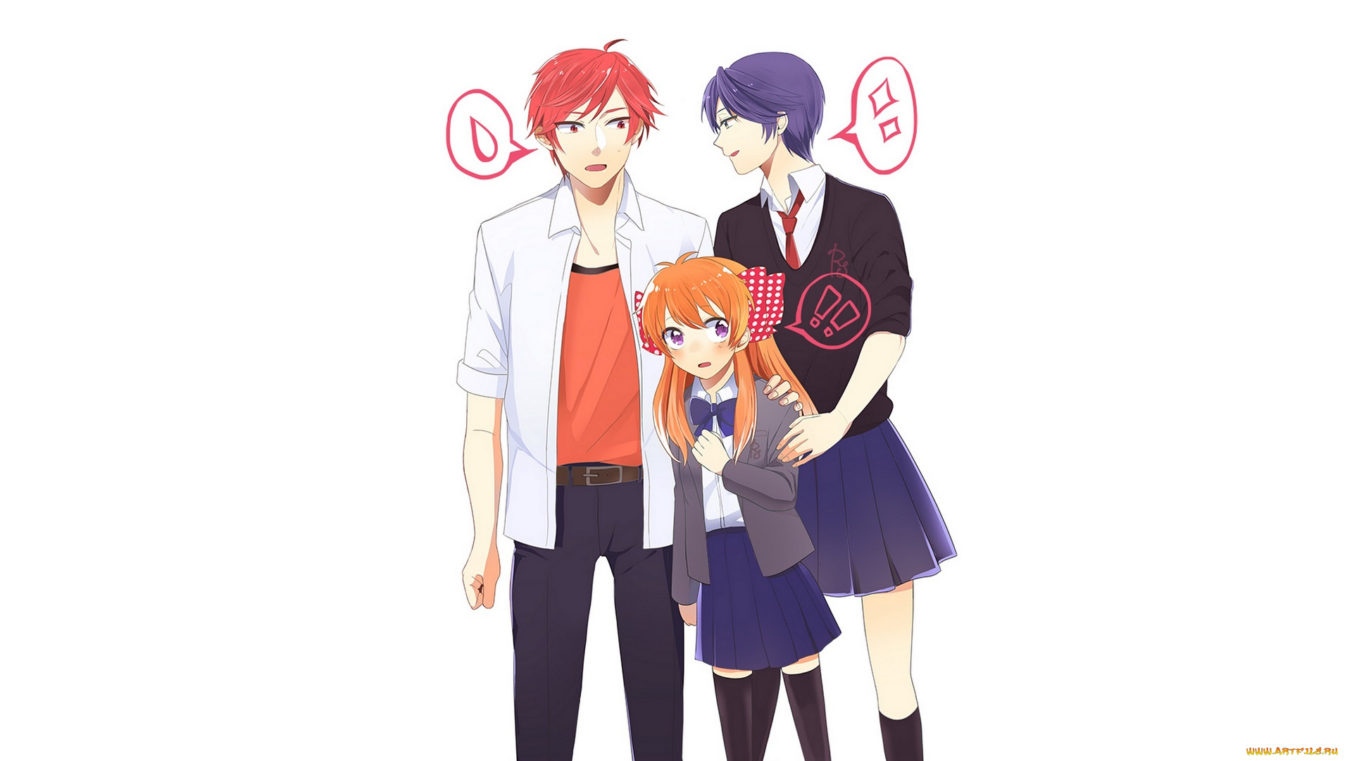 аниме, gekkan, shoujo, nozaki-kun, персонажи