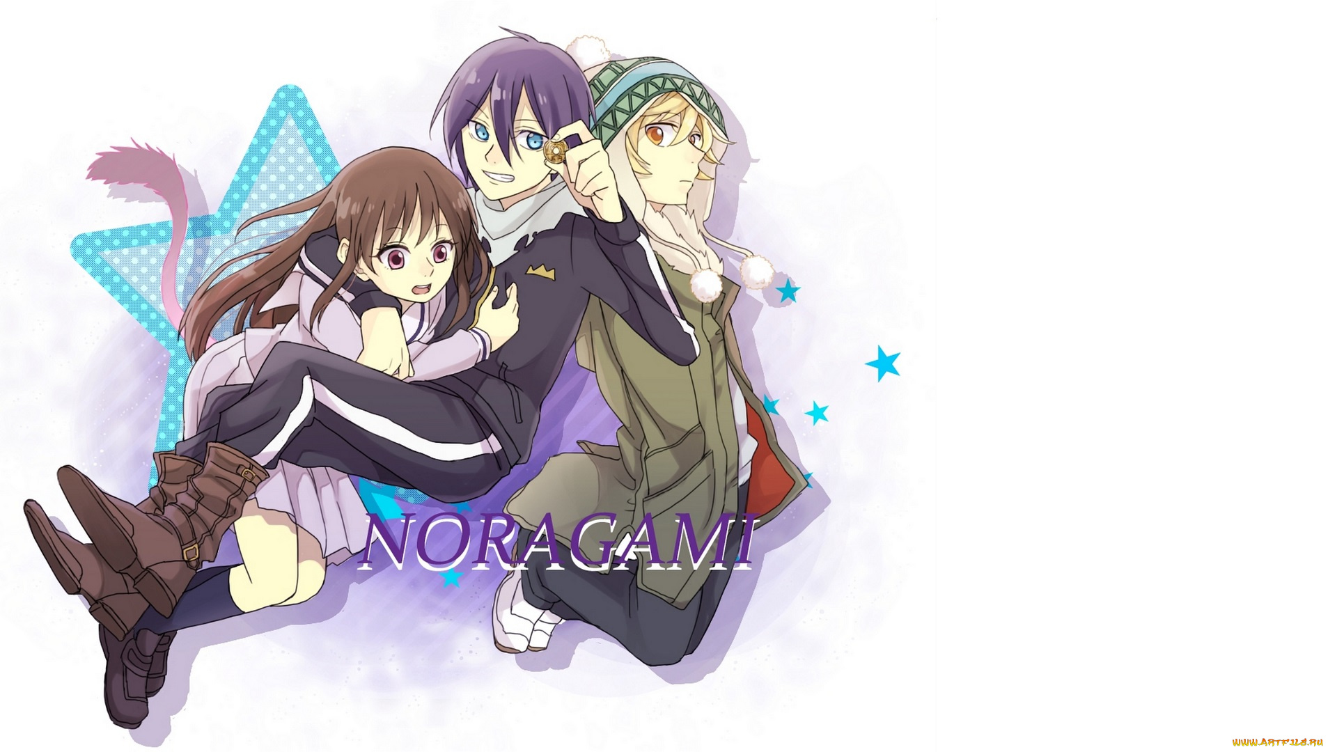 аниме, noragami, Ято, инори, юкине