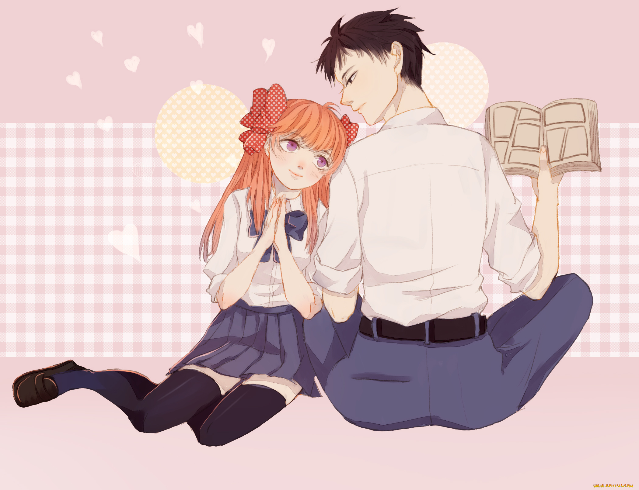 аниме, gekkan, shoujo, nozaki-kun, парень, девушка