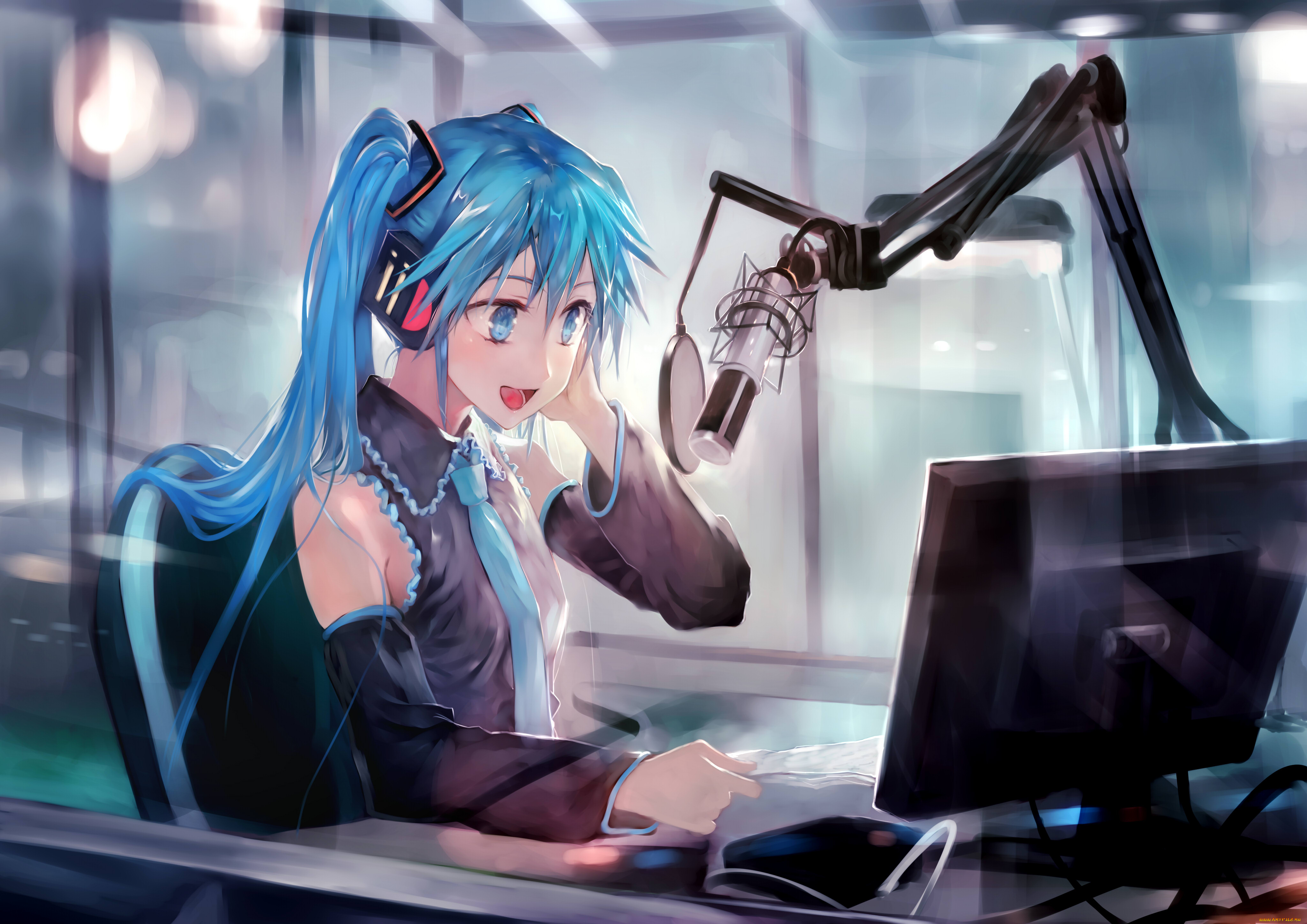 аниме, vocaloid, hatsune, miku