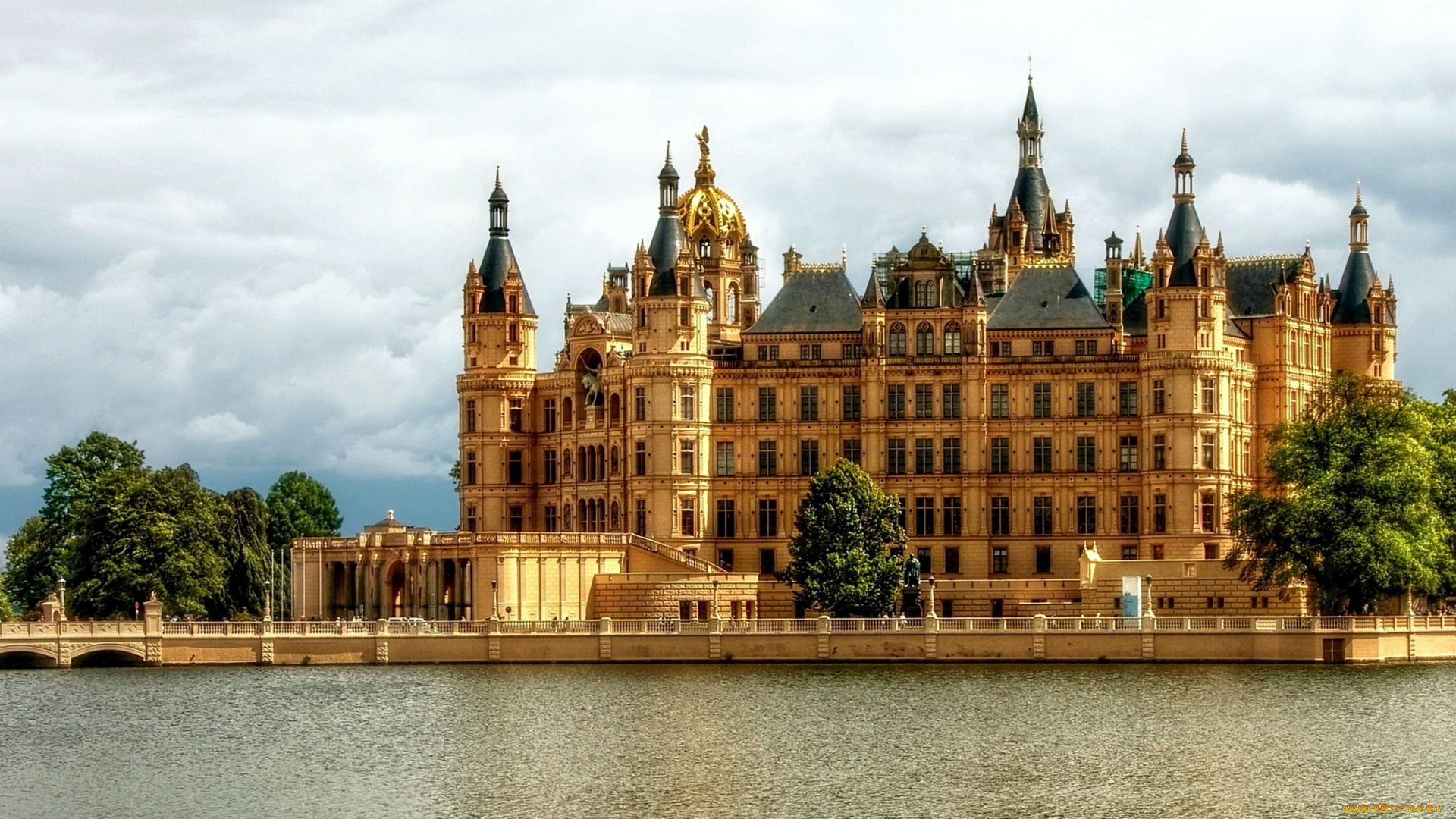 города, замок, шверин, , германия, schwerin, castle