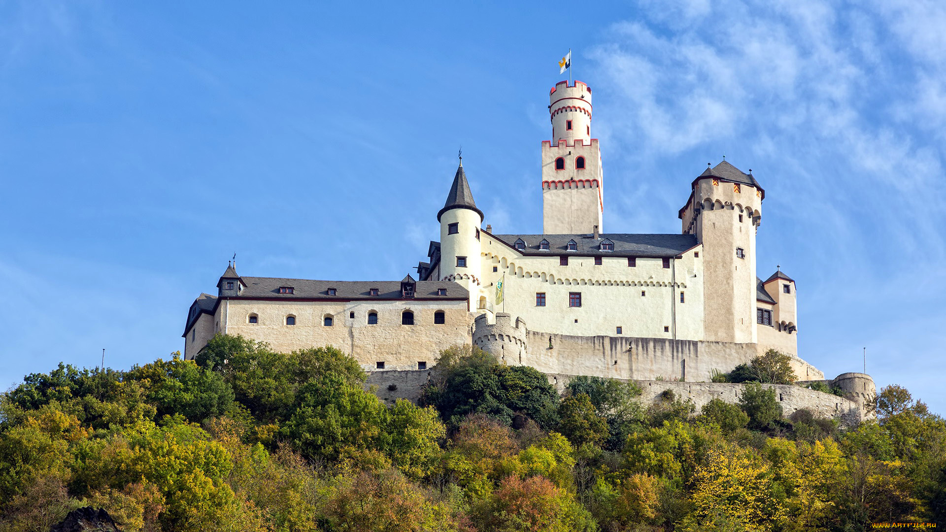 marksburg, castle, города, замки, германии, marksburg, castle