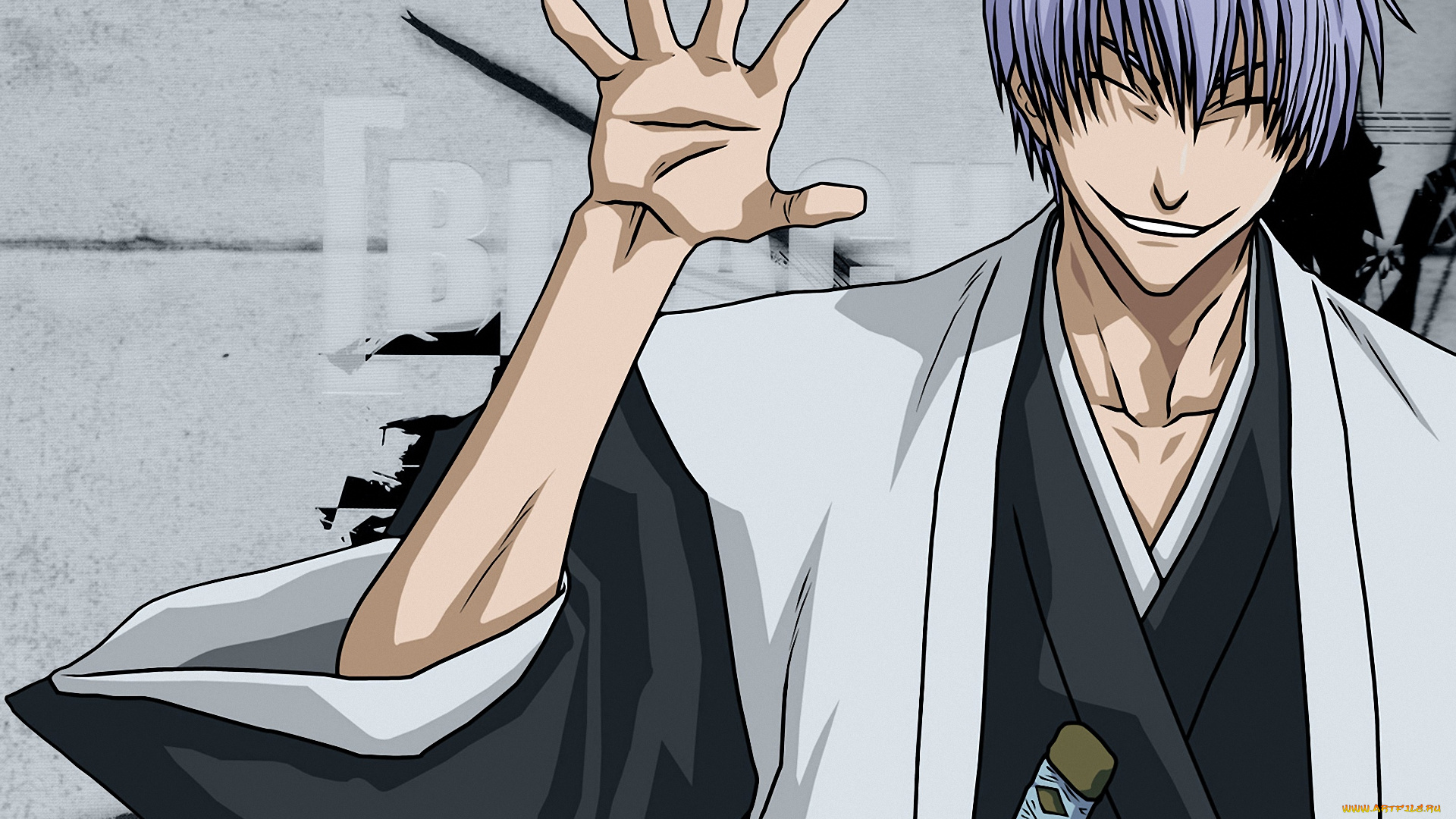 аниме, bleach, gin, ichimaru, gotei, 13, captain, shinigami, шинигами, улыбка