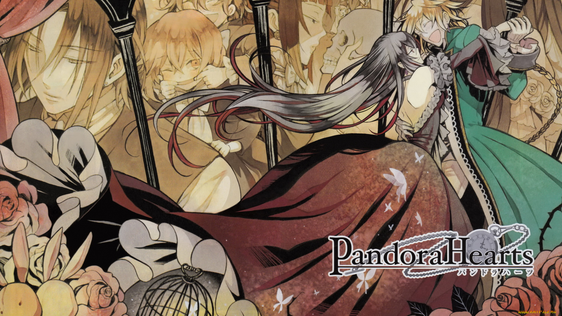 аниме, pandora, hearts, jack, vessalius, lacie, baskerville