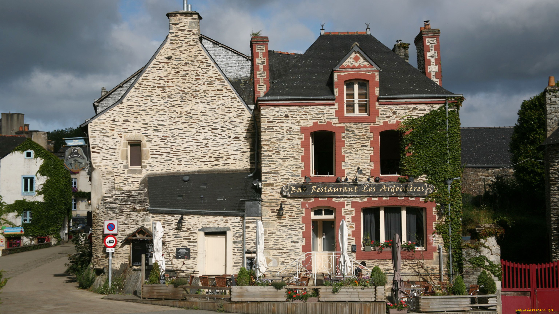 morbihan, bretagne, france, города, здания, дома, улица