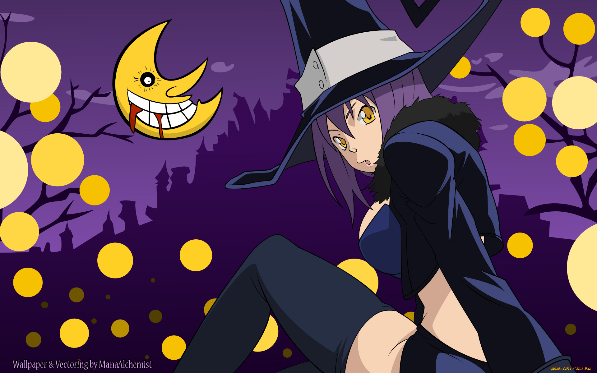 аниме, soul, eater, blair, 