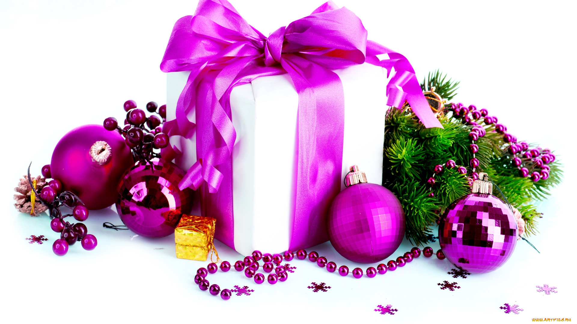 праздничные, подарки, и, коробочки, украшения, шарики, коробка, подарок