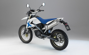 обоя мотоциклы, bmw, g-650, 2006, синий, белый, xchallenge