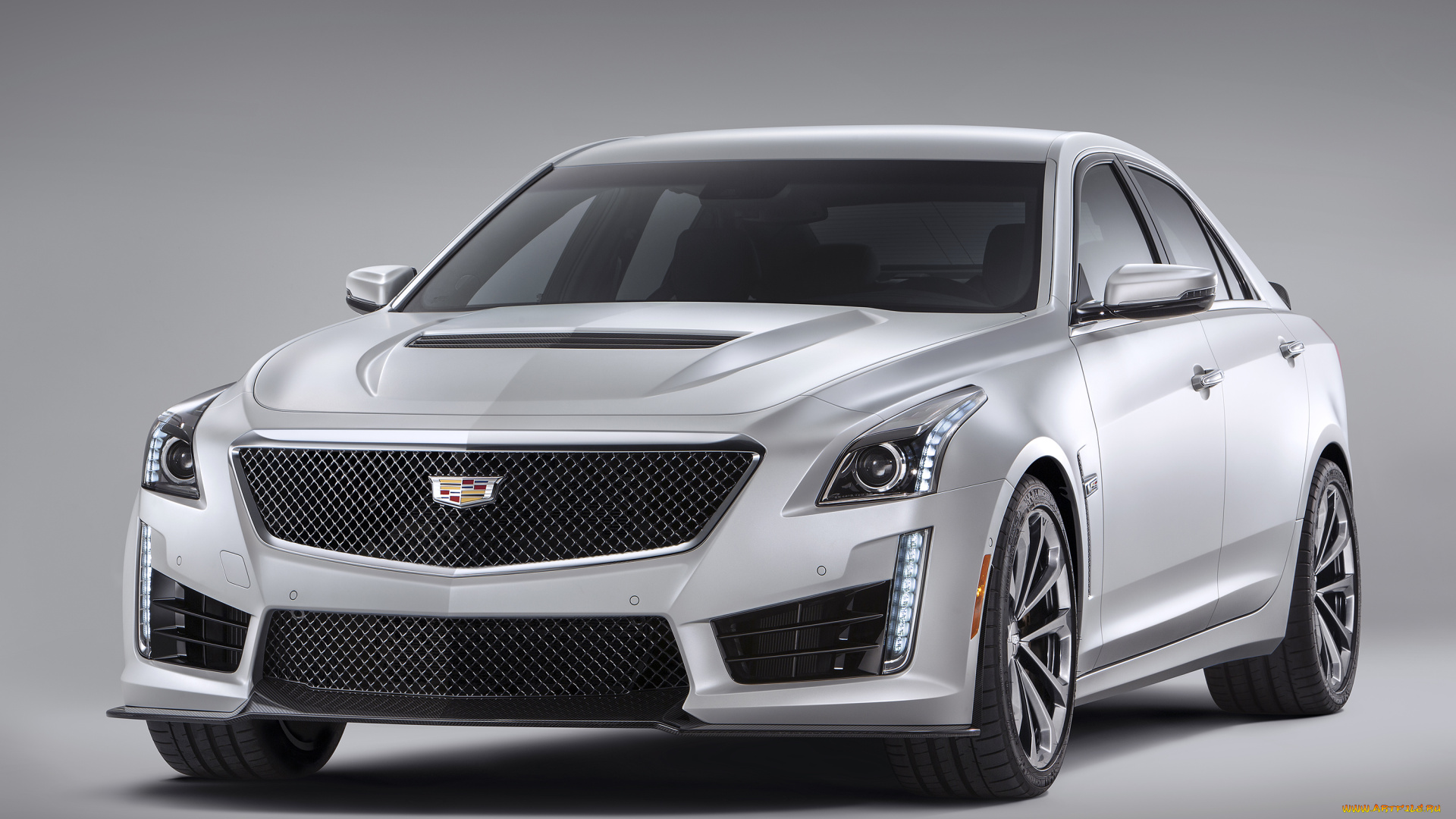 автомобили, cadillac, светлый, cts-v, 2016г