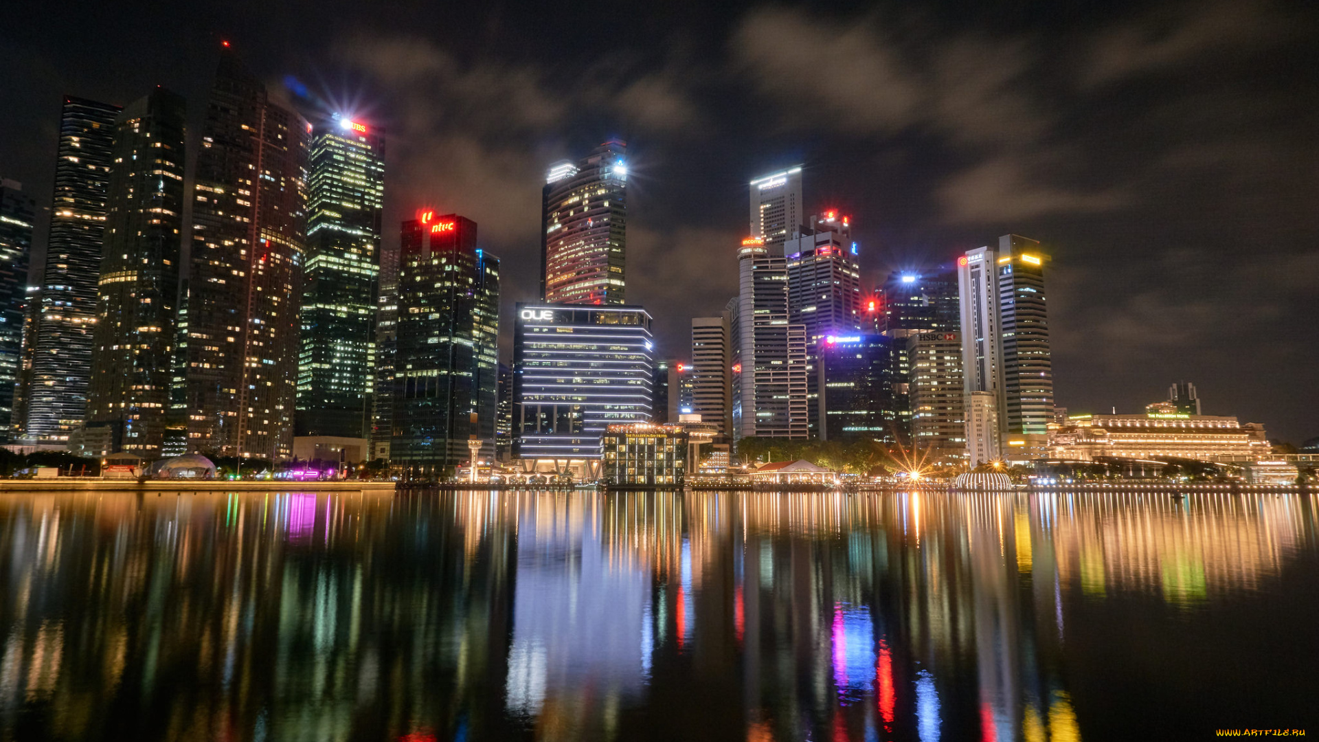 singapore, города, сингапур, , сингапур, панорама, небоскребы