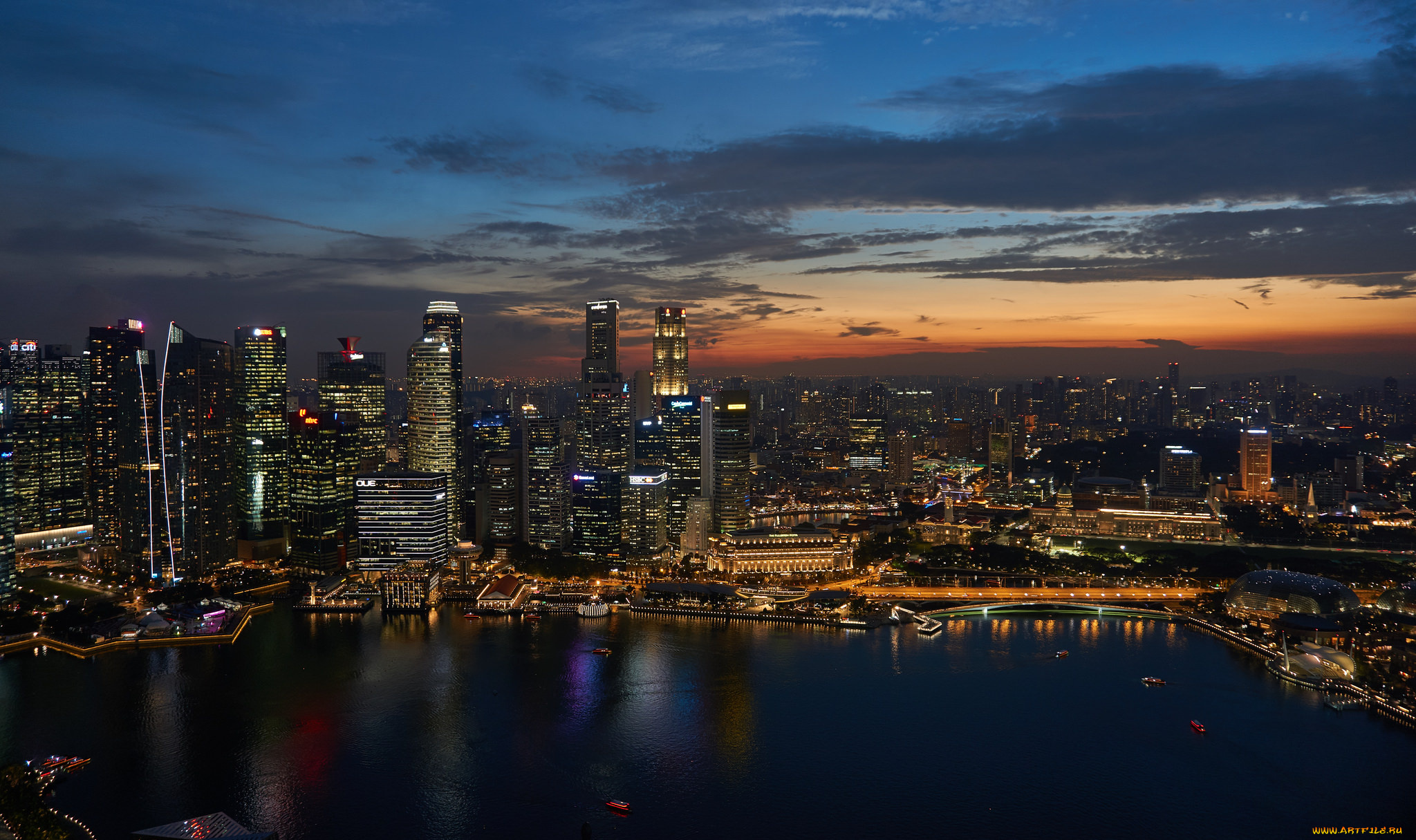 singapore, города, сингапур, , сингапур, небоскребы, панорама