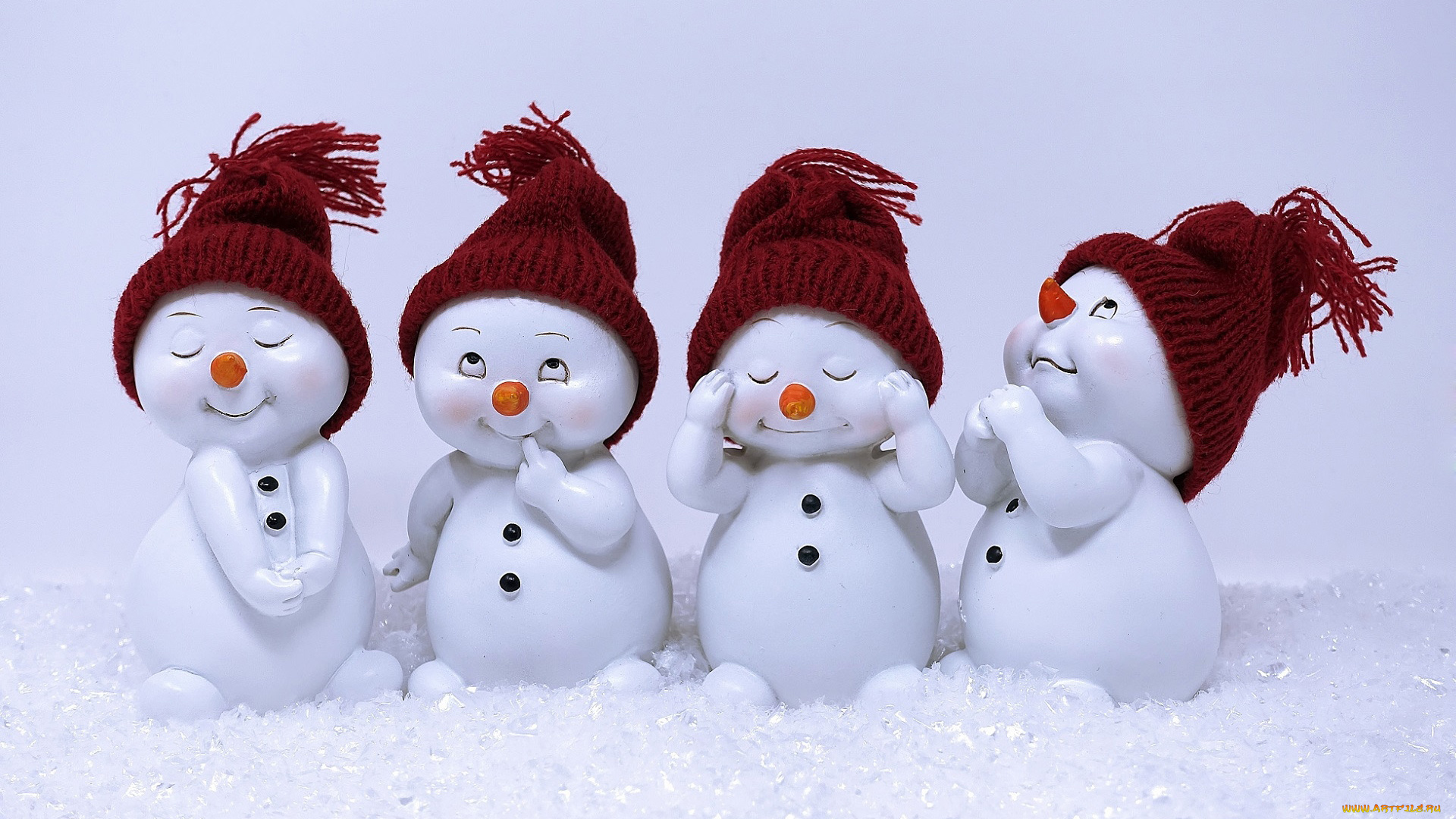 праздничные, снеговики, забавные, шапочки