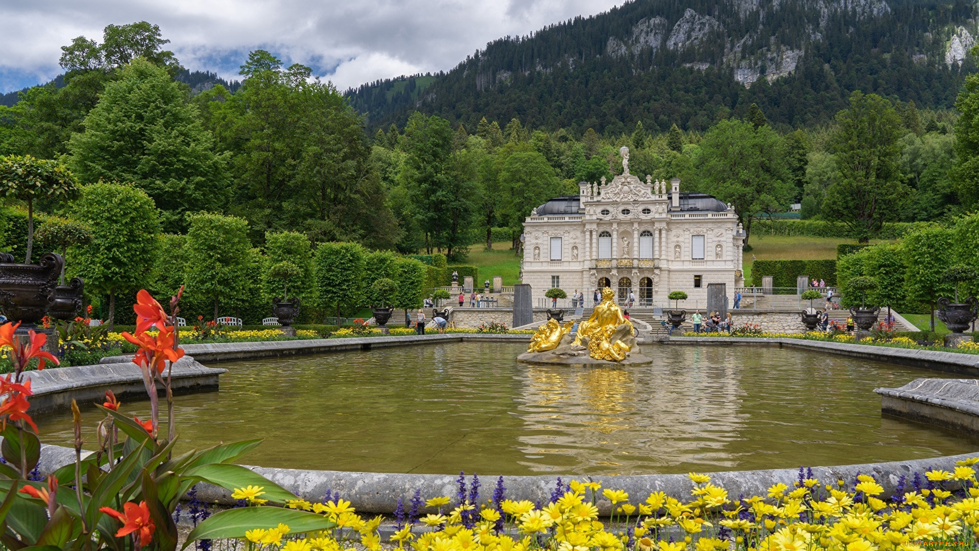 linderhof, castle, города, замки, германии, linderhof, castle