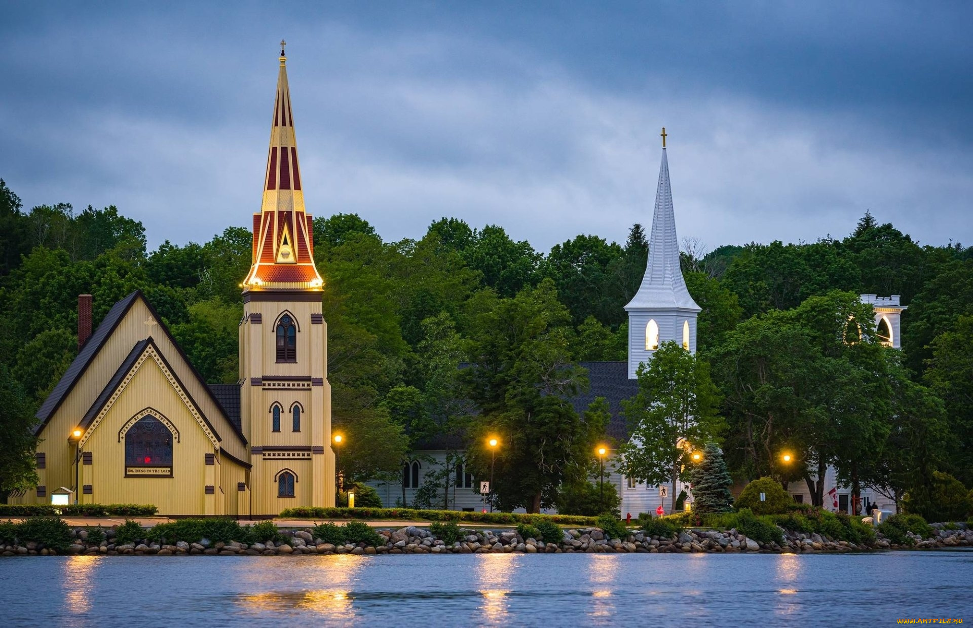 mahone, bay, churches, lunenborg, county, canada, города, -, католические, соборы, , костелы, , аббатства, mahone, bay, churches, lunenborg, county