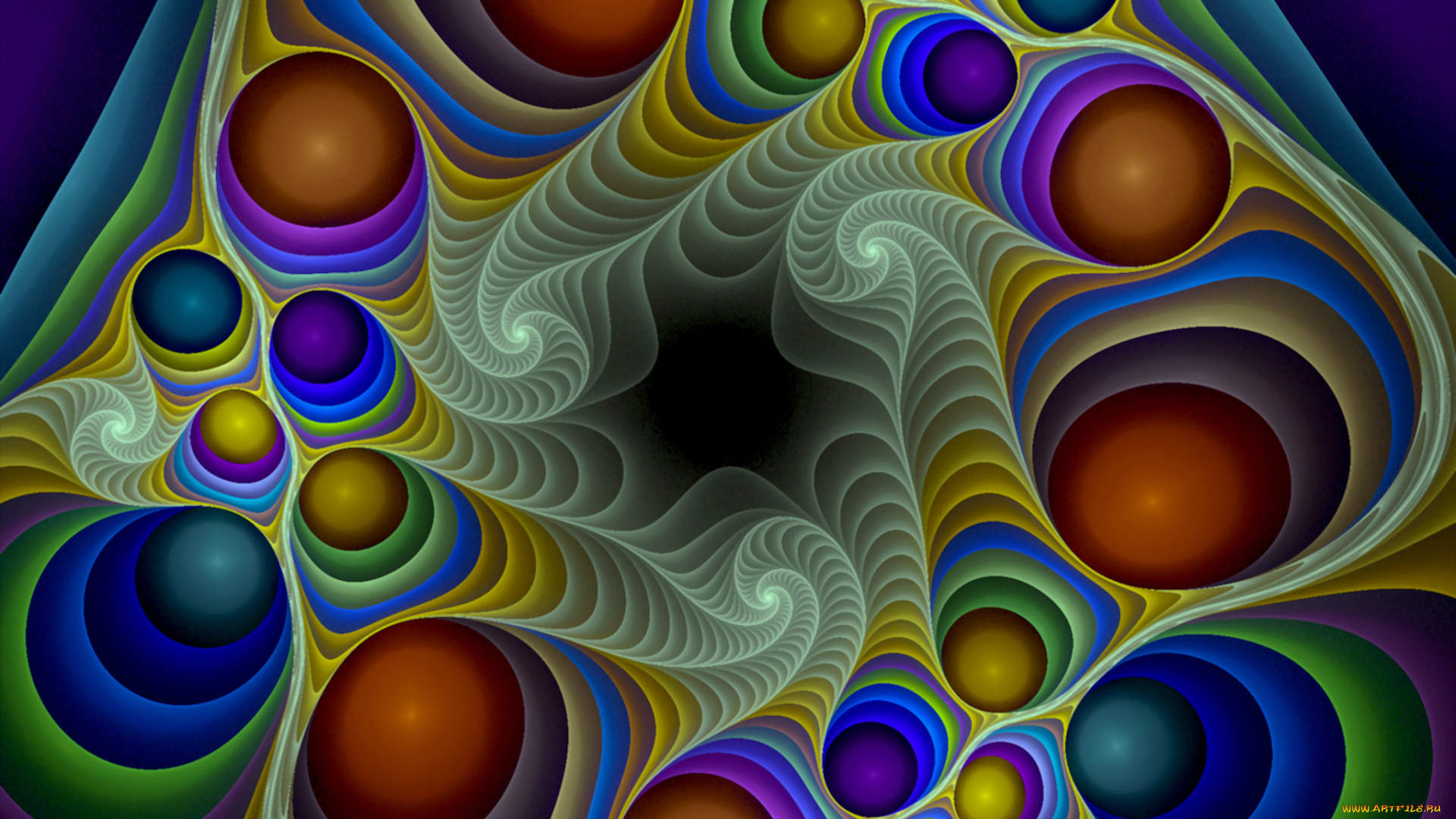 3д, графика, fractal, фракталы, фон, узор