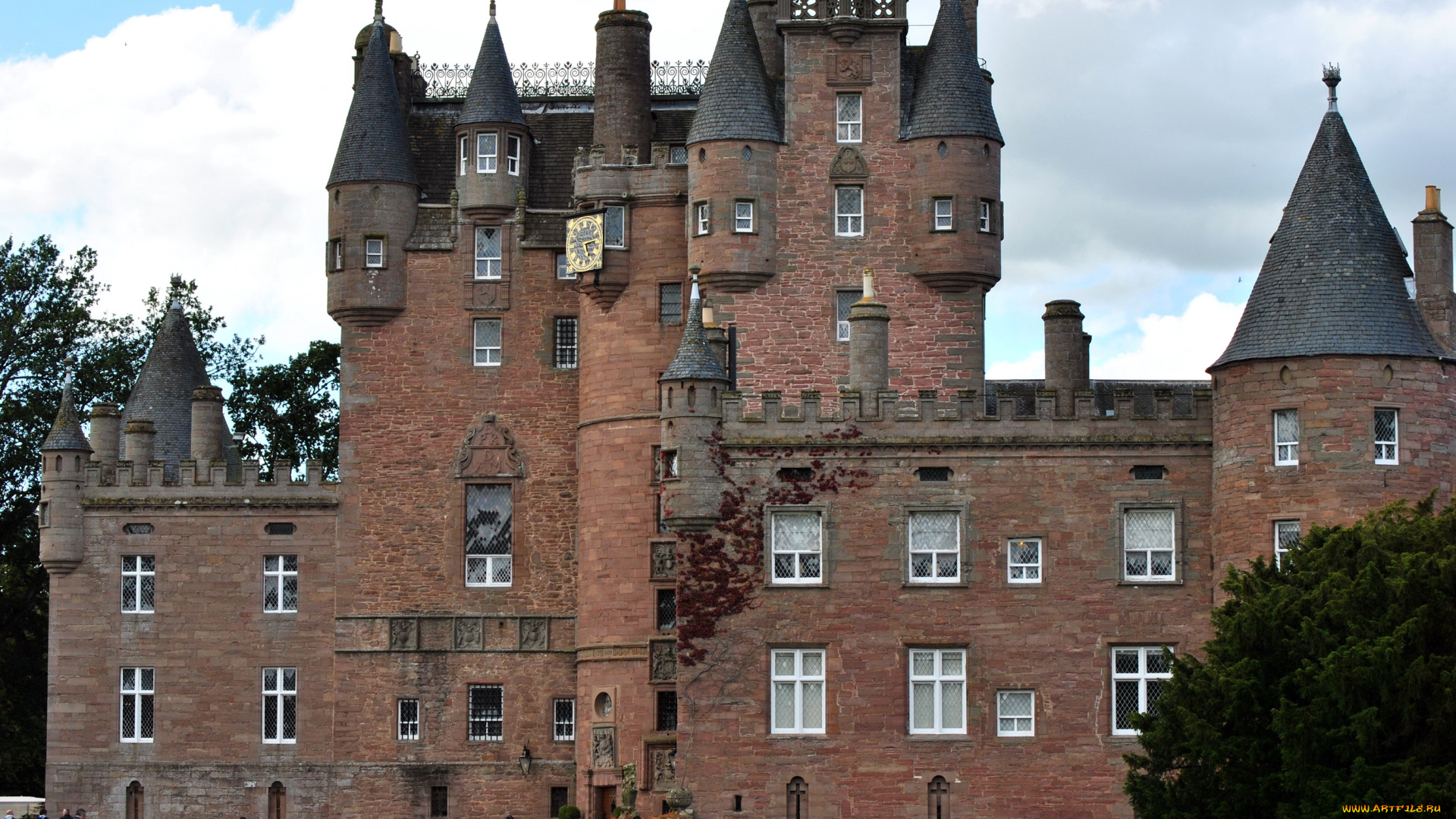 castle, glamis, scotland, города, дворцы, замки, крепости, башни, башенки