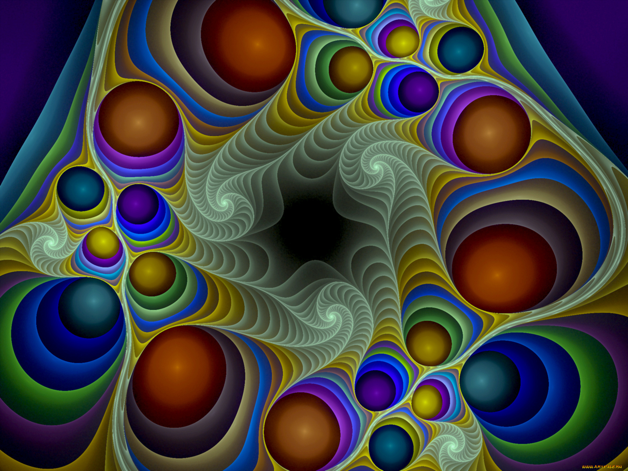 3д, графика, fractal, фракталы, фон, узор