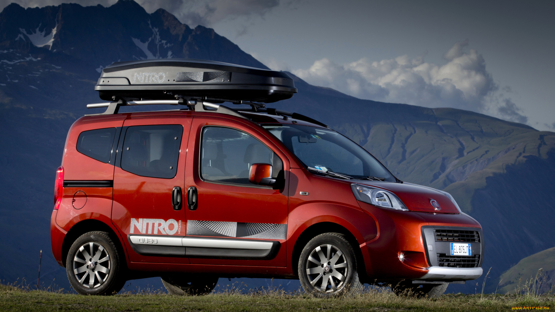 2012, fiat, qubo, автомобили, fiat, багажник, горы, qubo