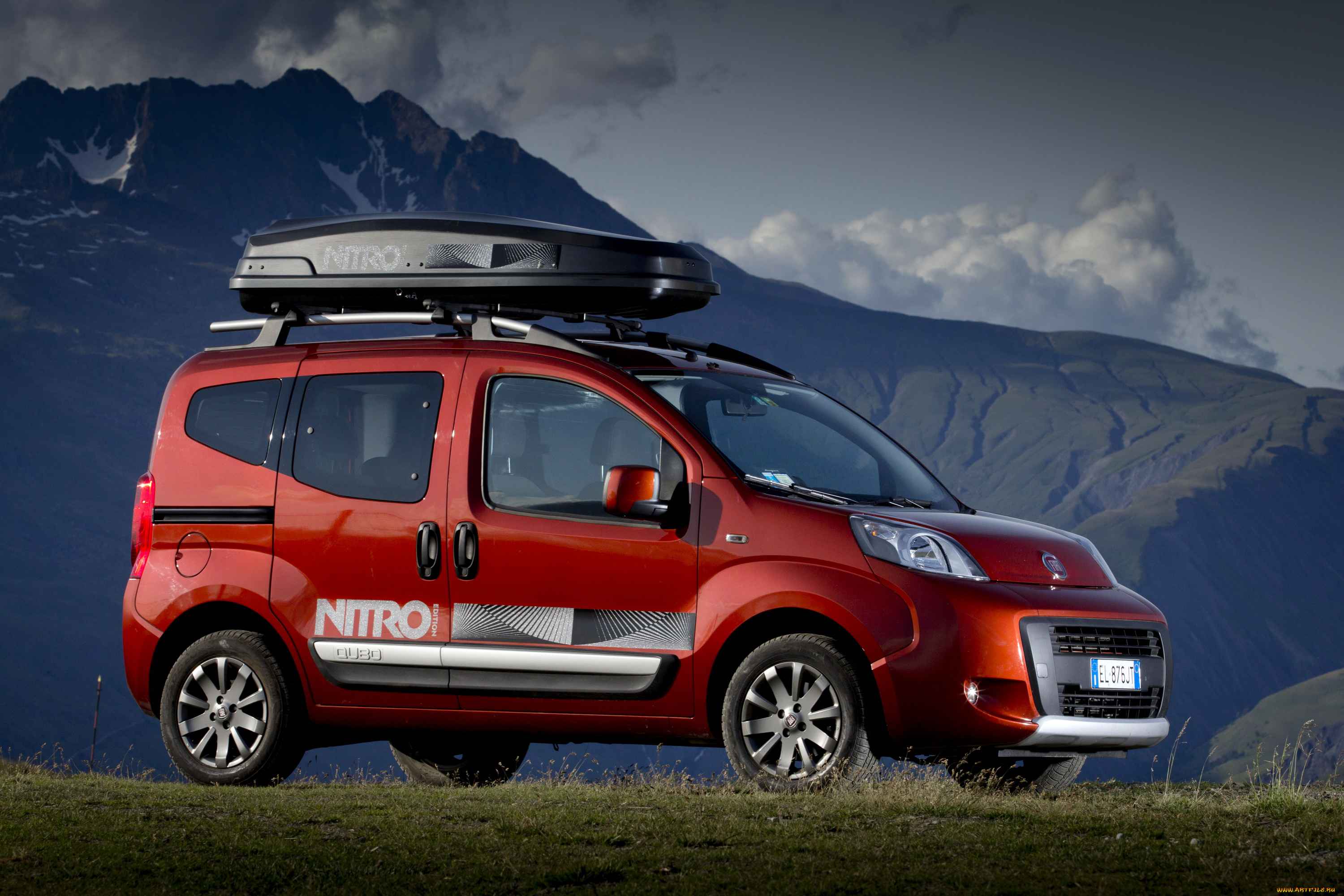 2012, fiat, qubo, автомобили, fiat, багажник, горы, qubo