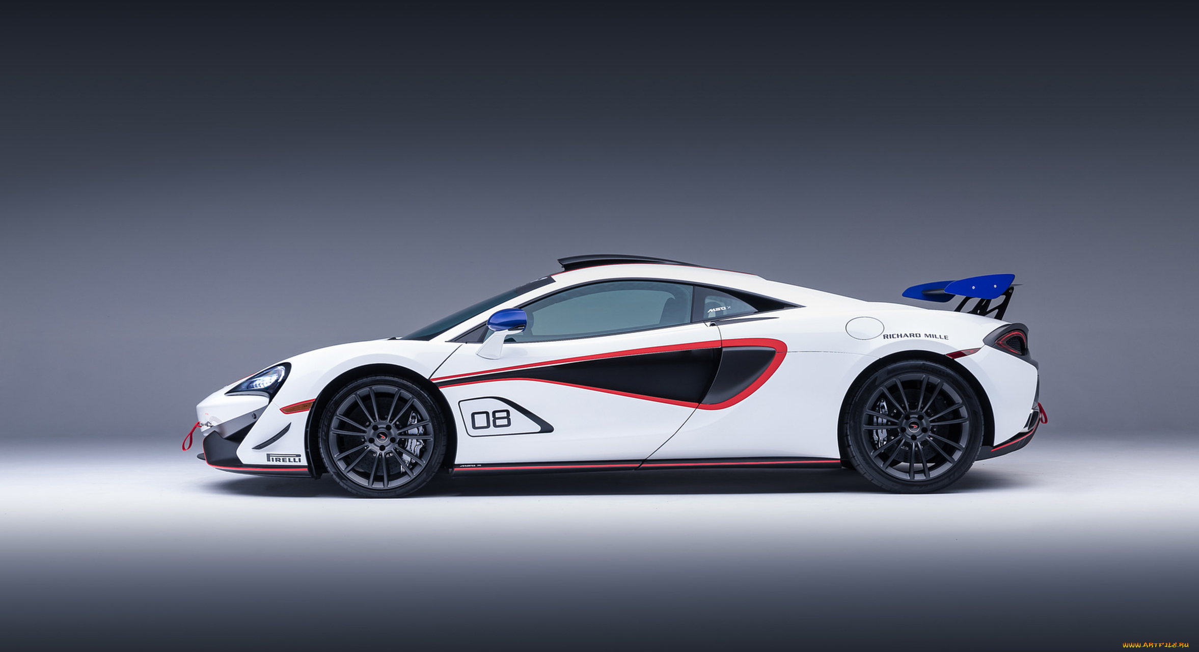 mclaren, 570s, gt4-mso, x, no8, white, red, and, blue, accents, 2018, автомобили, mclaren, 570s, gt4-mso, x, no8, white, red, blue, accents, 2018