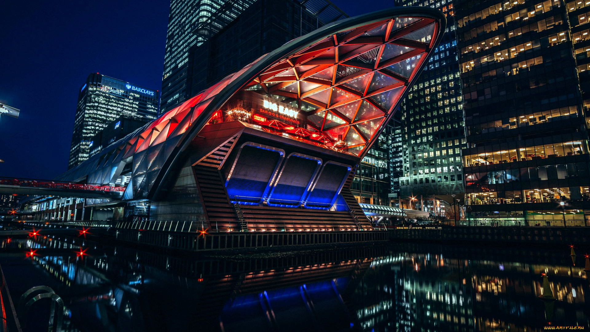 canary, wharf, города, лондон, , великобритания, canary, wharf