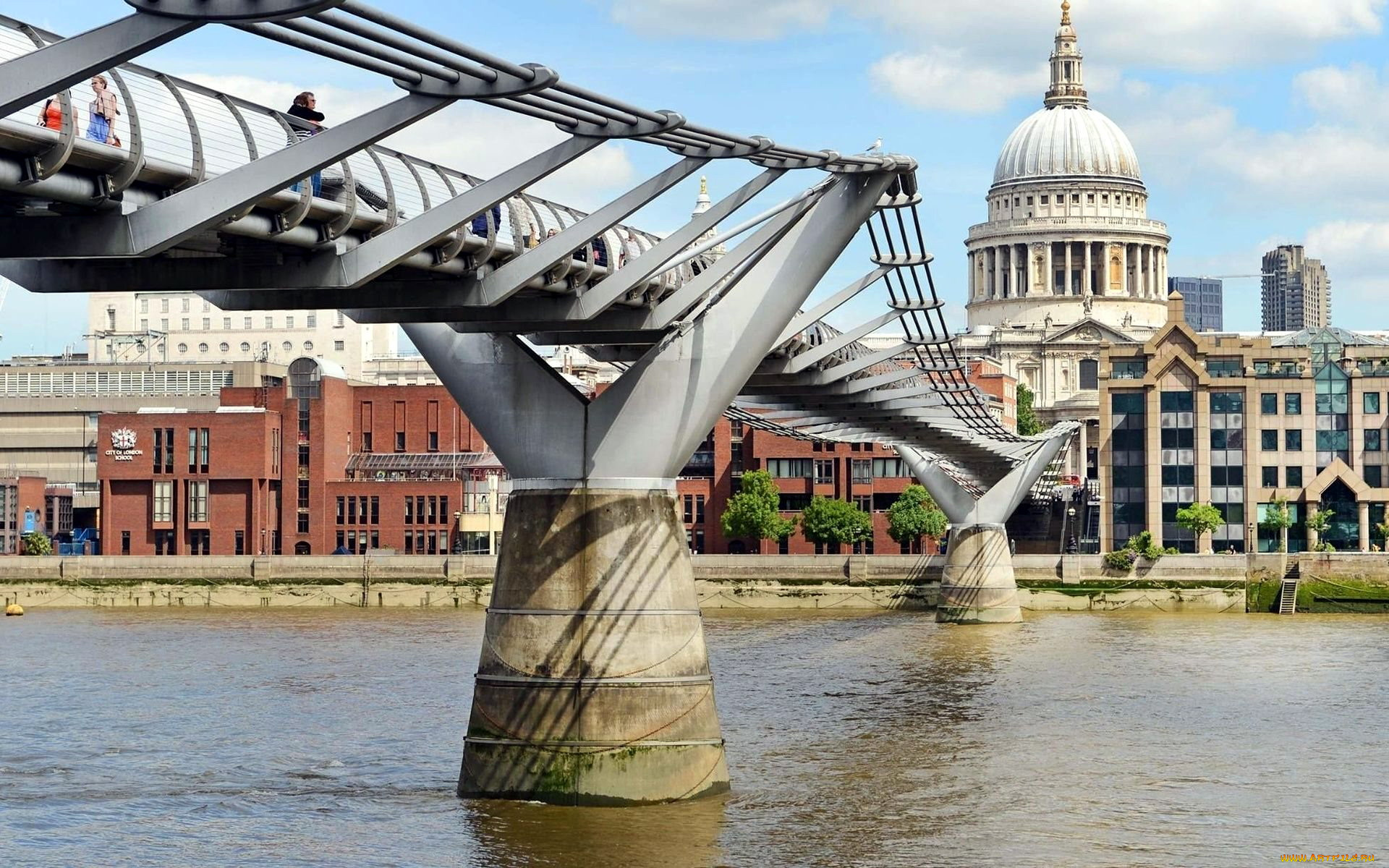 millennium, bridge, города, лондон, , великобритания, millennium, bridge