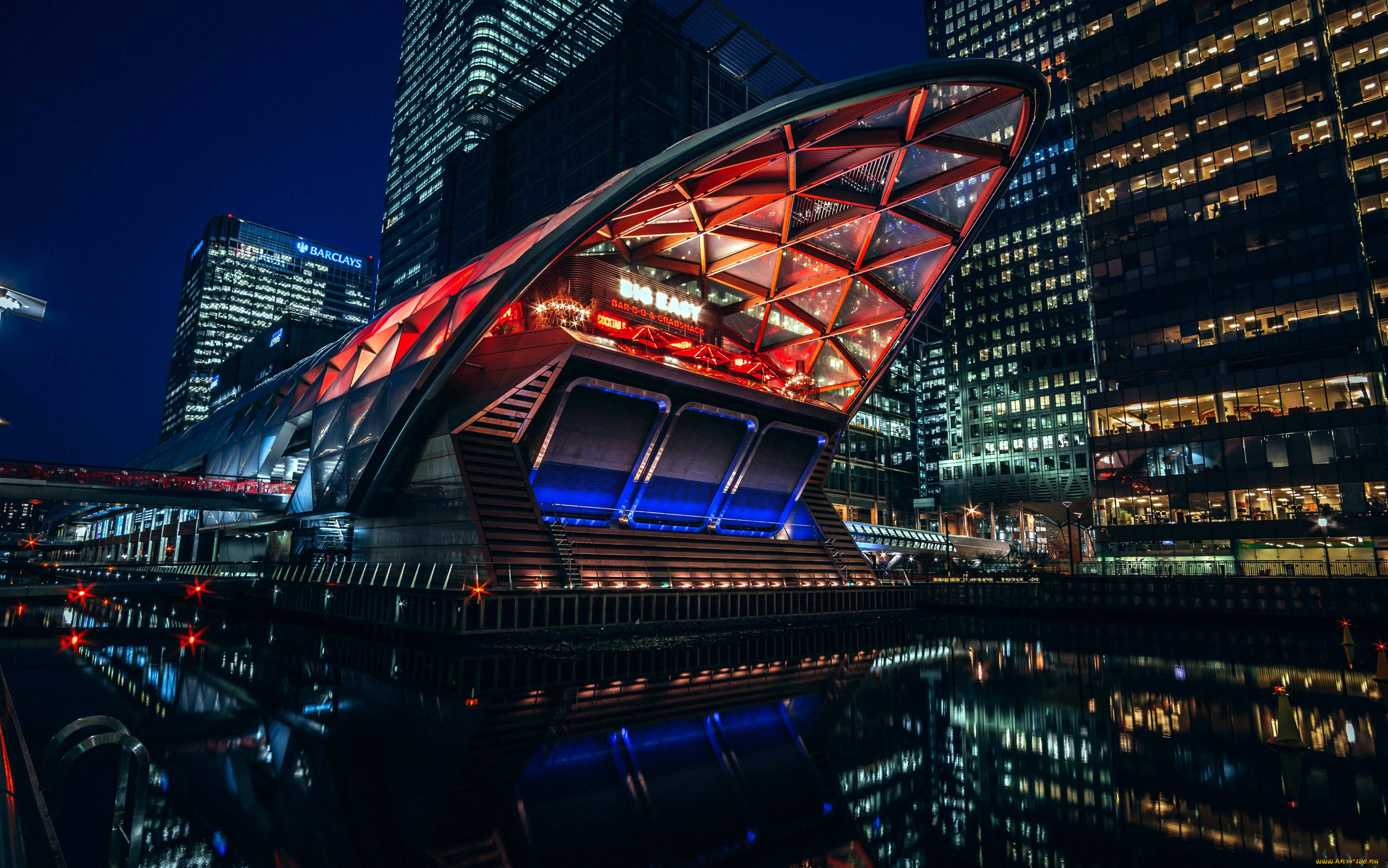 canary, wharf, города, лондон, , великобритания, canary, wharf