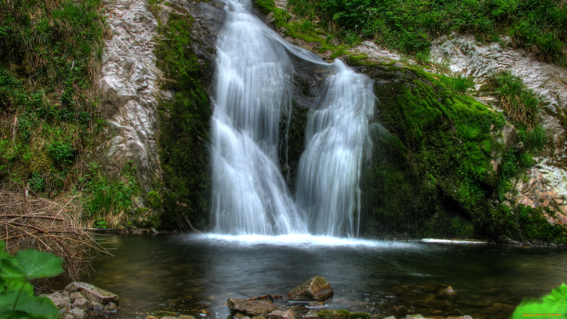 природа, водопады, wasserfall, , allerheiligen, германия