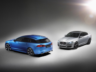 Картинка автомобили jaguar синий 2014 uk-spec xfr-s sportbrake