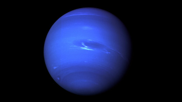 Картинка космос нептун голубая планета на черном фоне