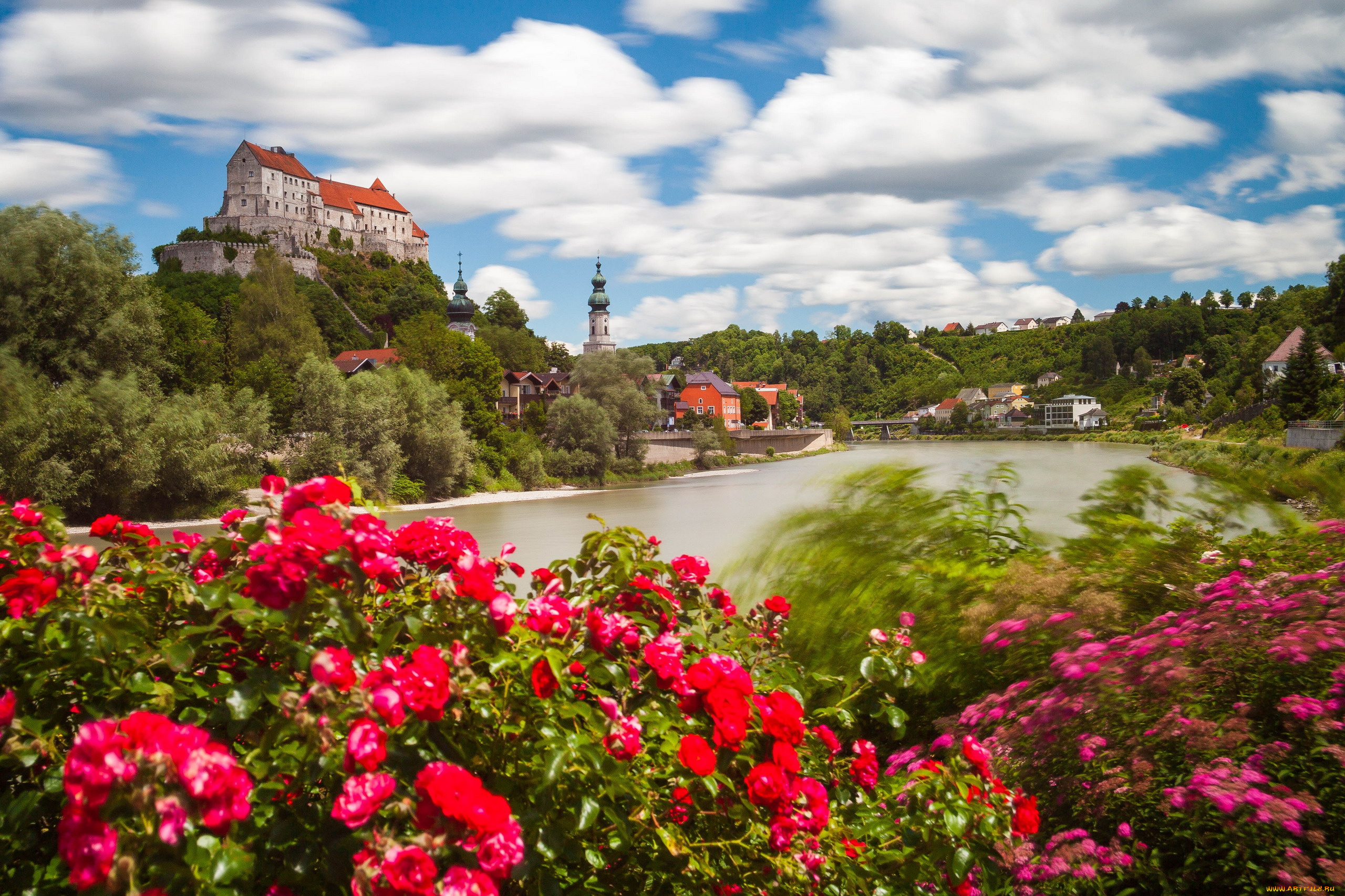 burghausen, castle, germany, города, замки, германии, burghausen, castle