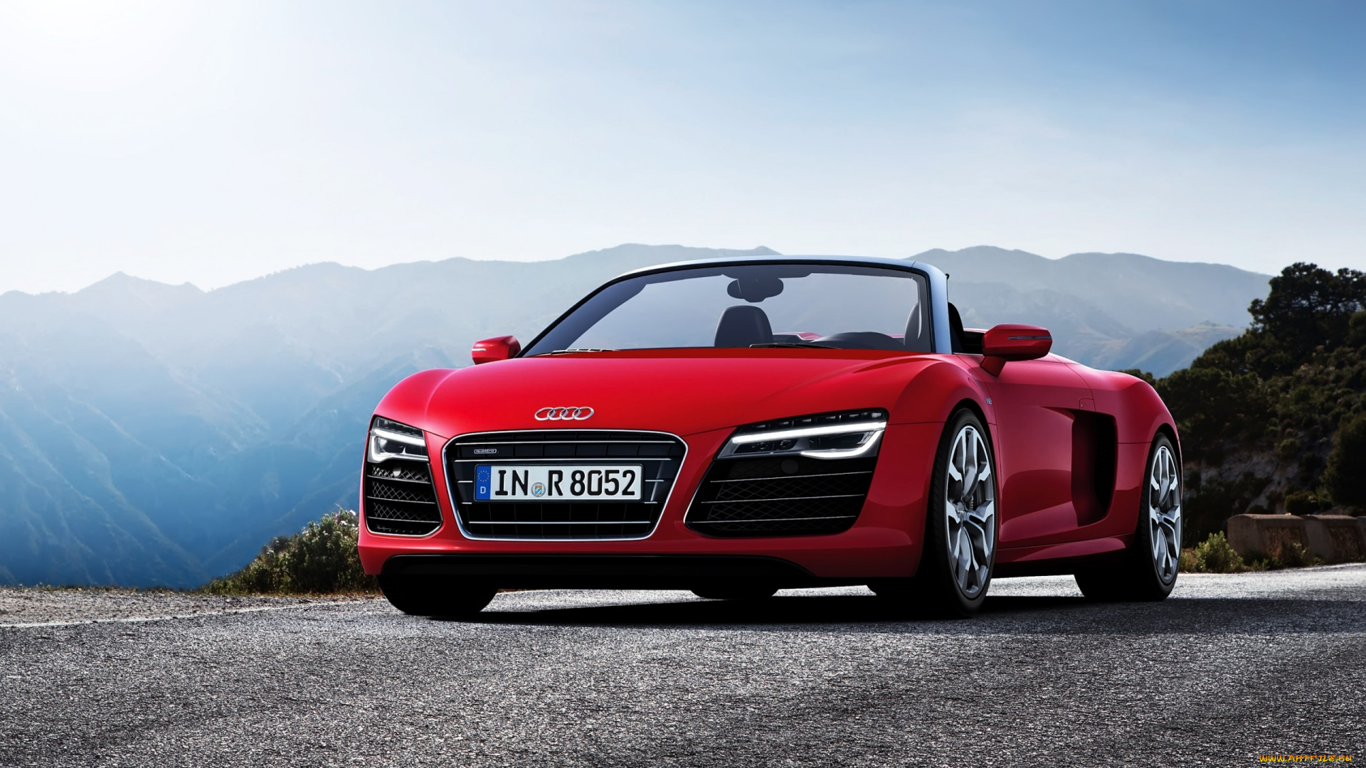 audi, r8, автомобили, дорога, равнина, солнце