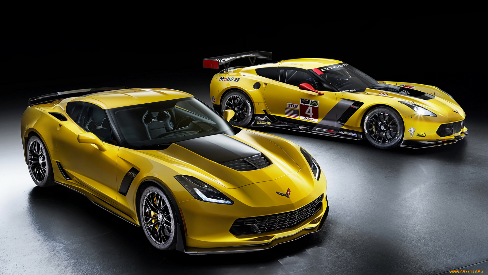 автомобили, corvette, желтый, 2013, c7