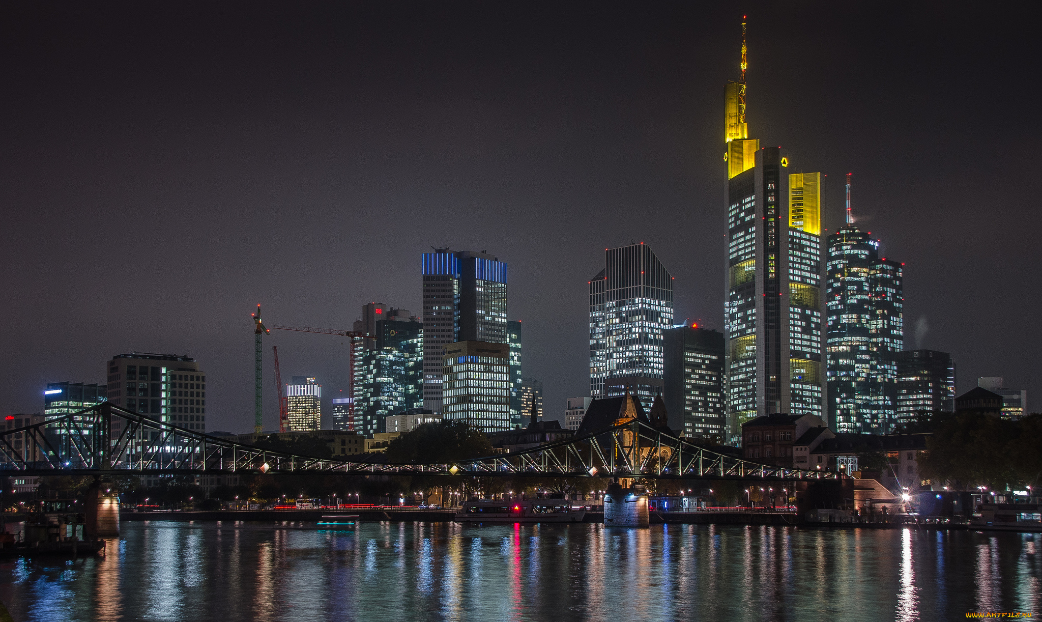 frankfurt, города, франкфурт-на-майне, , германия, панорама