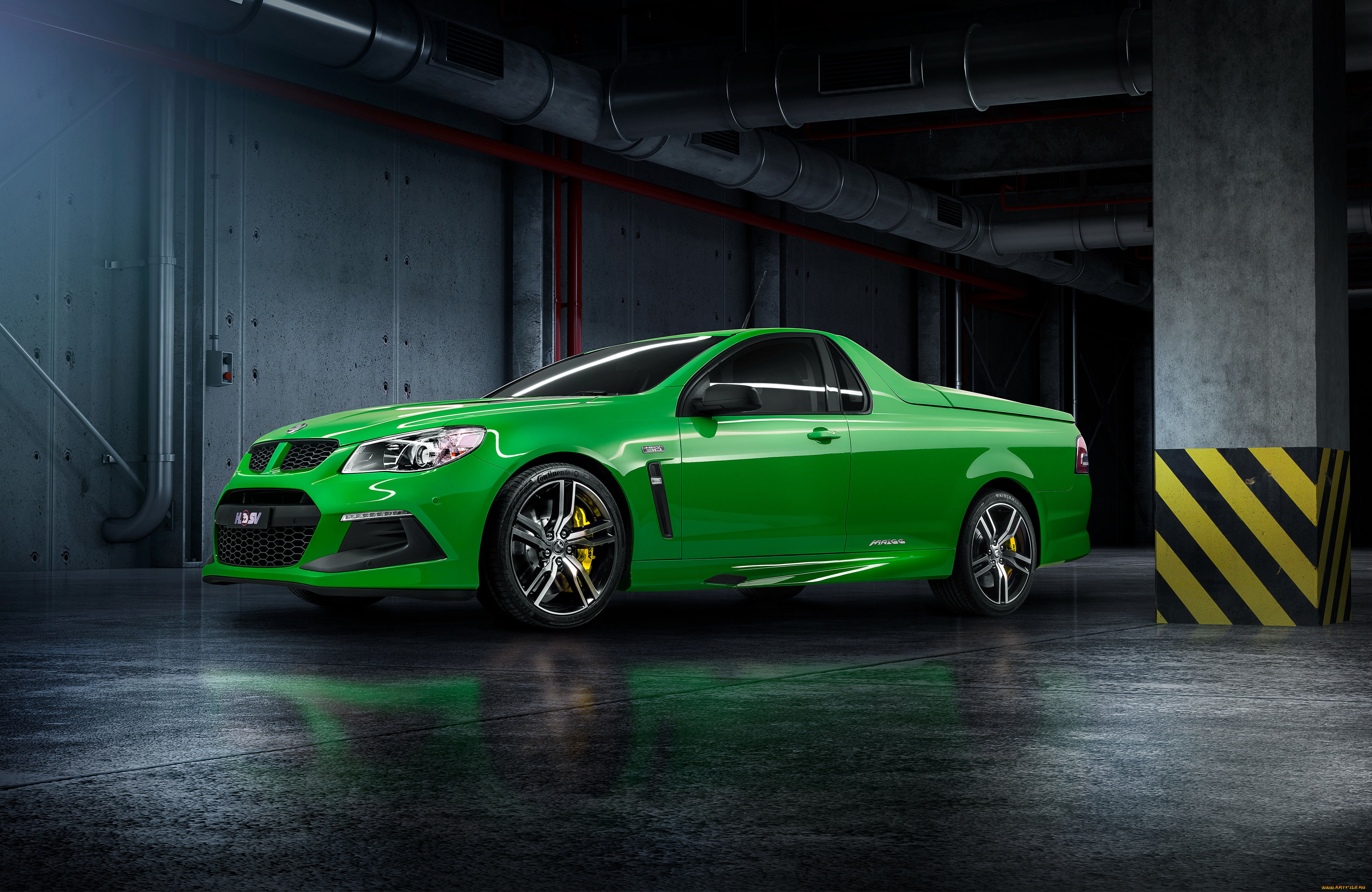 автомобили, holden, hsv, спортивный, автомобиль, зеленый, австралийские, пикап