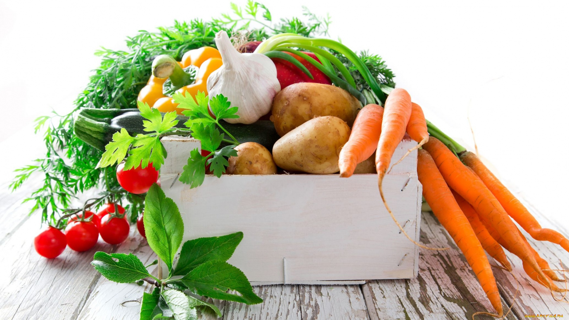 еда, овощи, морковь, картофель, перец, чеснок, томаты, помидоры
