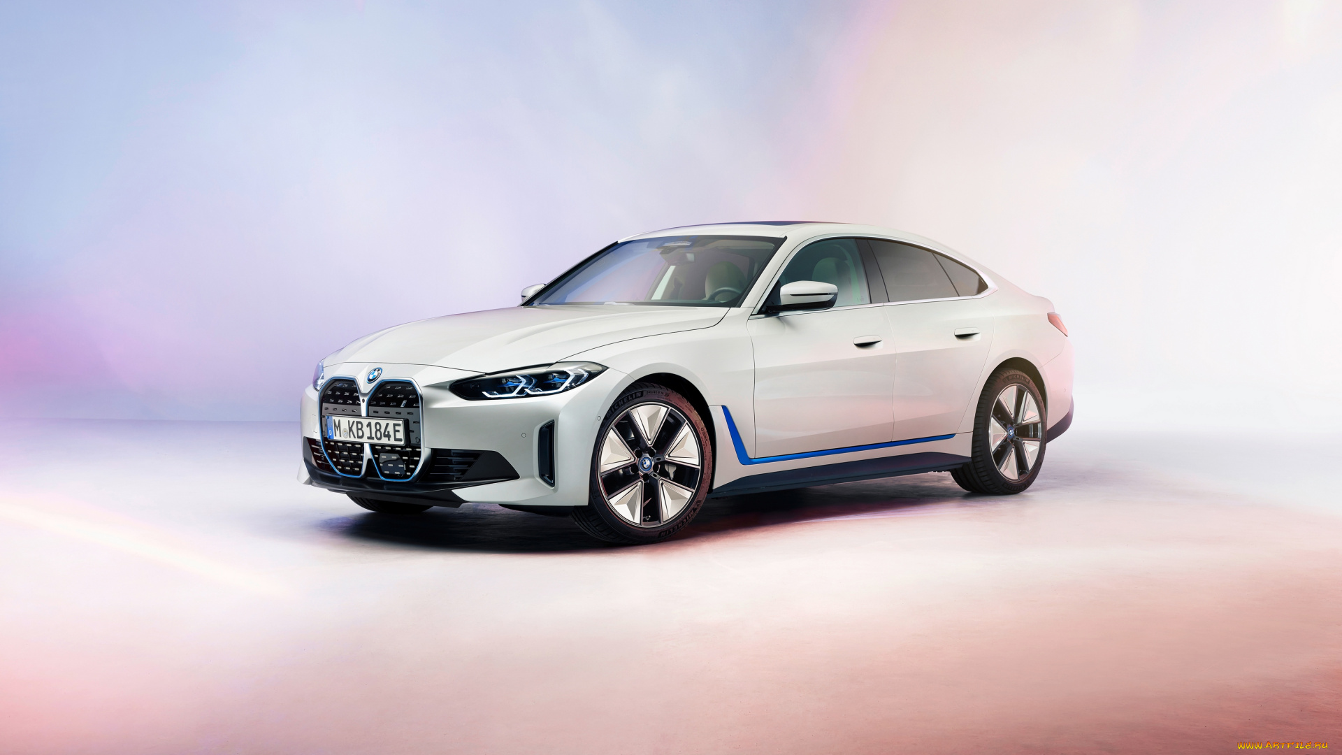 автомобили, bmw, i4, gran, coupe, 2021, g26, белый, электромобиль