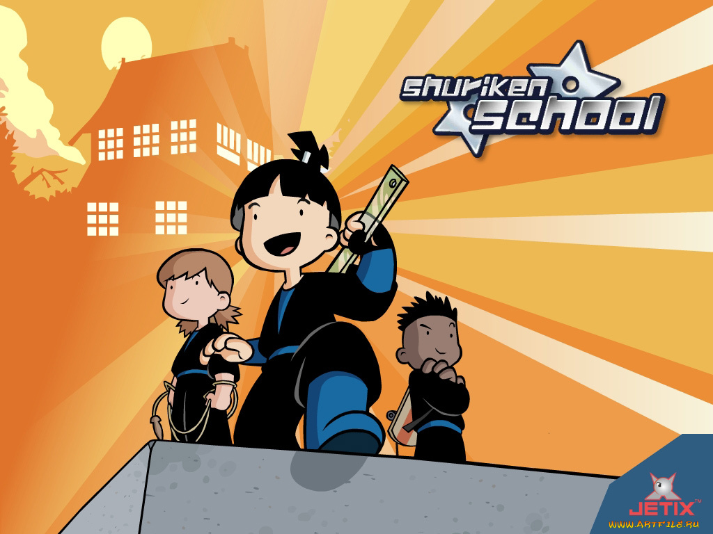 мультфильмы, shuriken, school